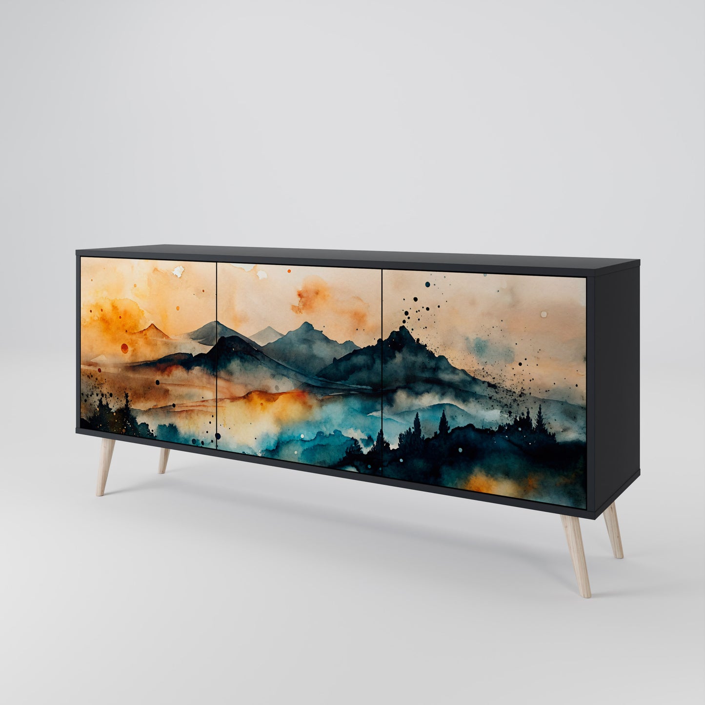 OMINOUS MOUNTAINS 3-Door Sideboard