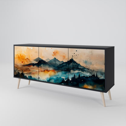 OMINOUS MOUNTAINS 3-Door Sideboard