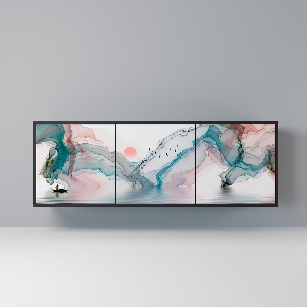 Buffet 3 portes VELVET CROSSING finition noire