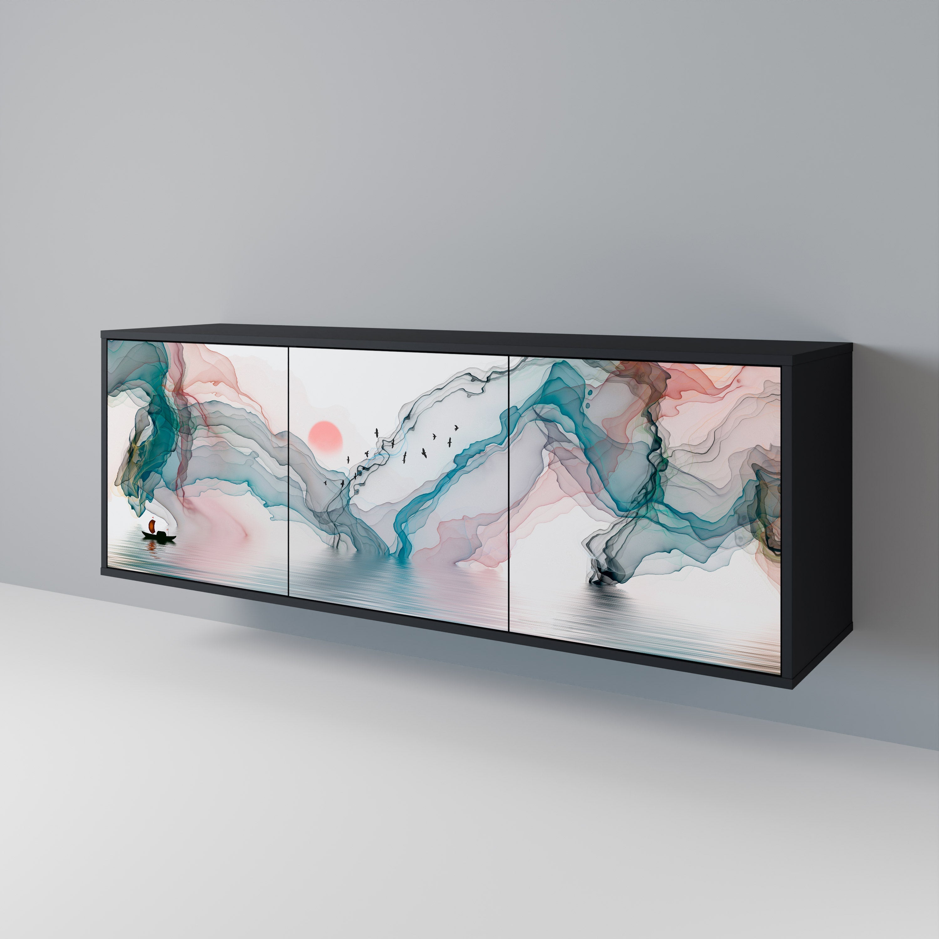 Buffet 3 portes VELVET CROSSING finition noire