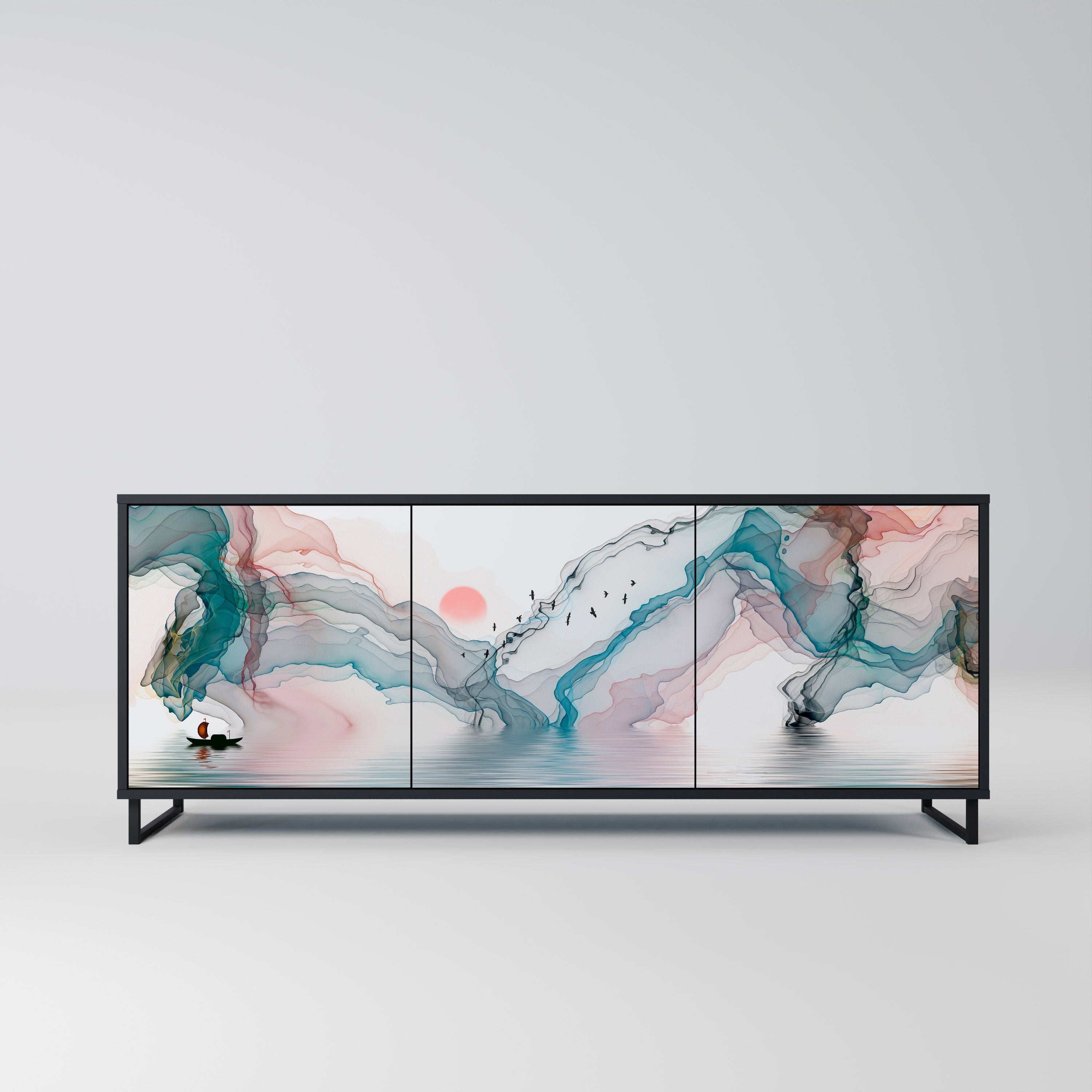 Buffet 3 portes VELVET CROSSING finition noire