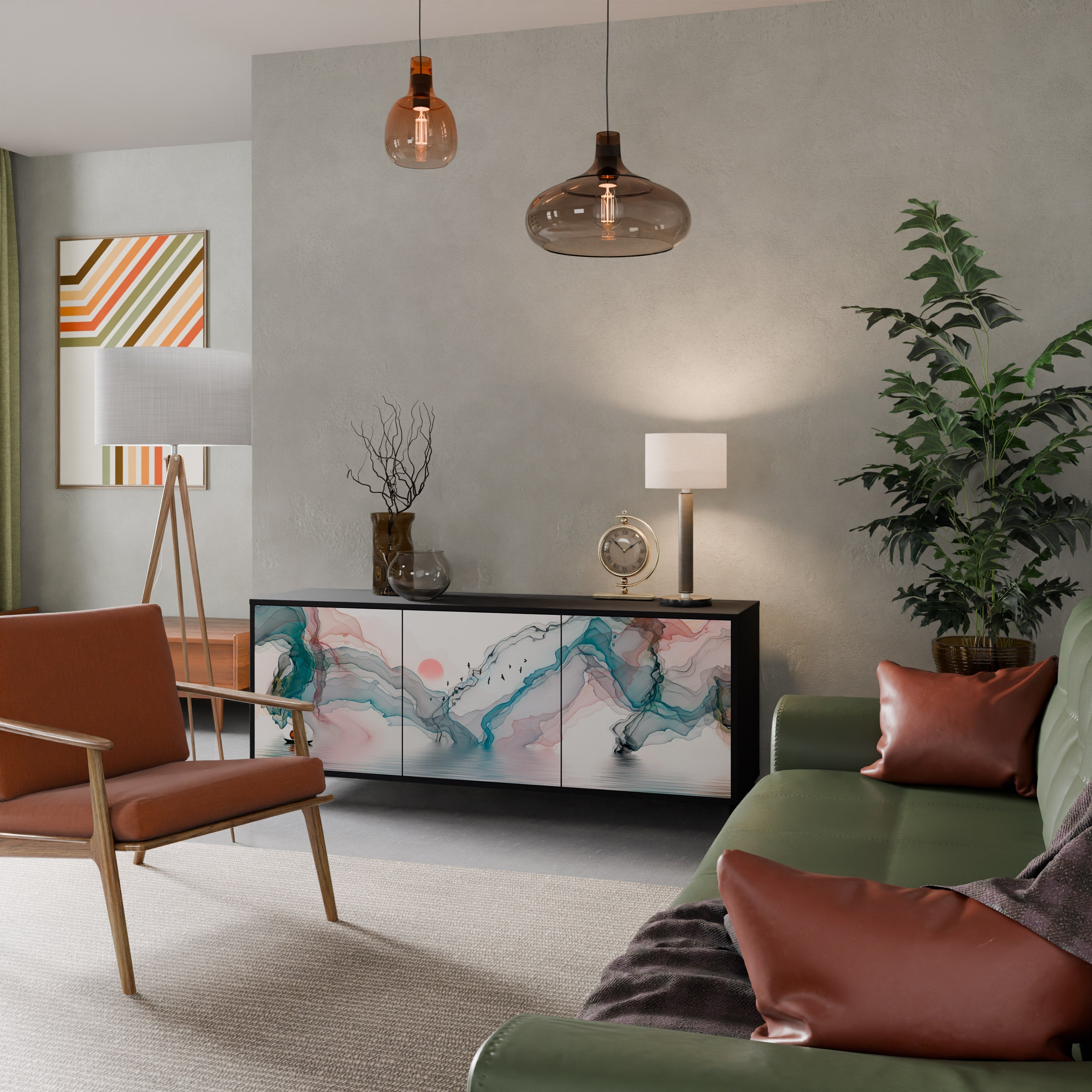 Buffet 3 portes VELVET CROSSING finition noire