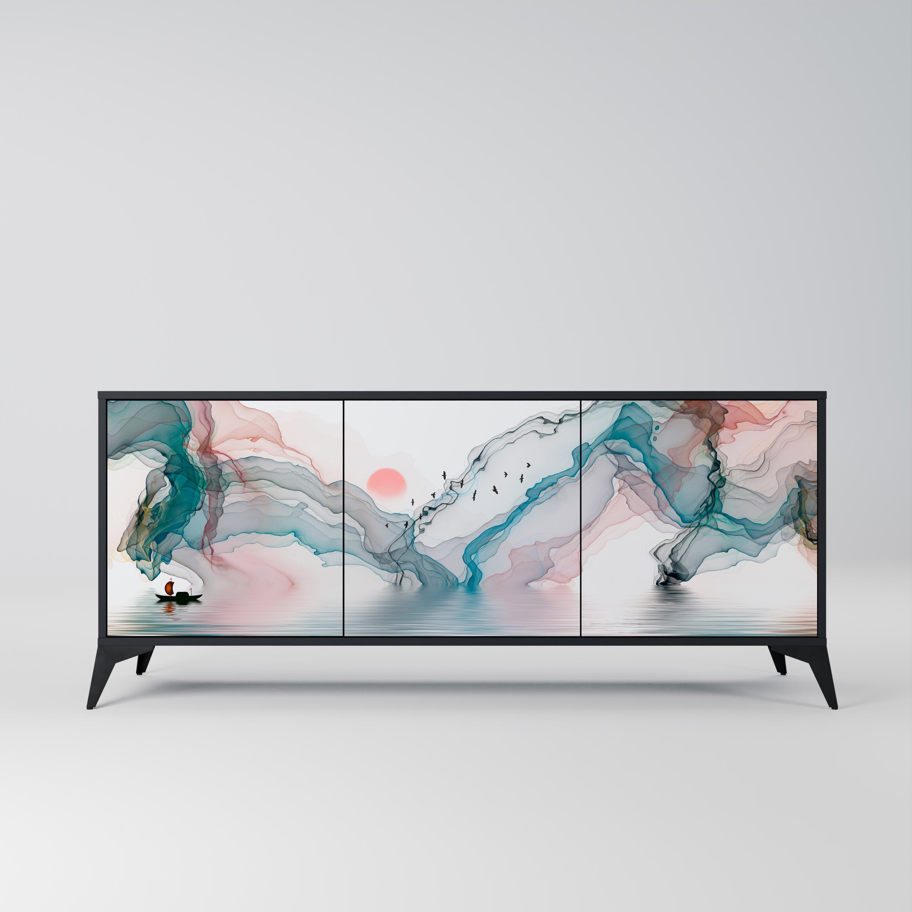 Buffet 3 portes VELVET CROSSING finition noire