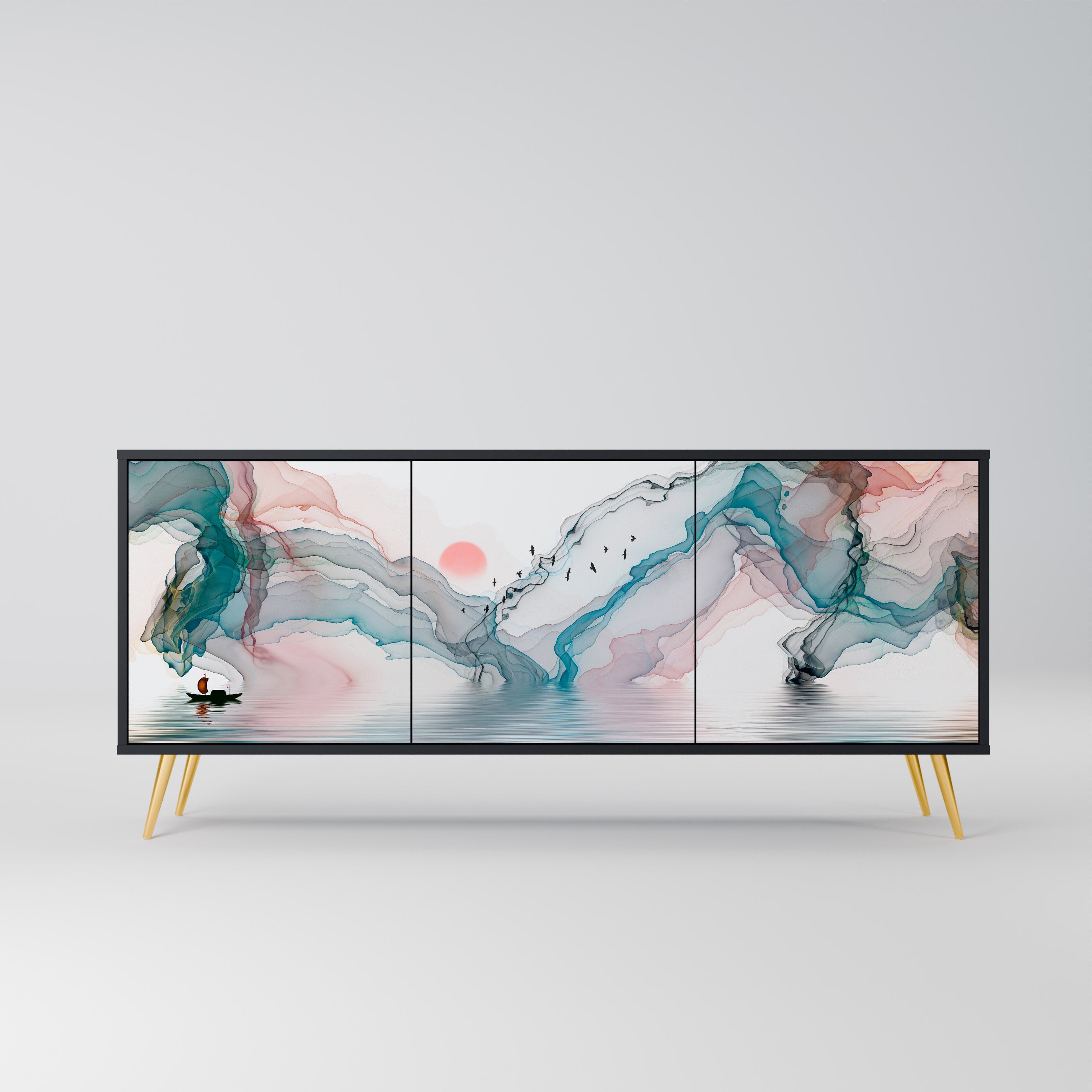 Buffet 3 portes VELVET CROSSING finition noire