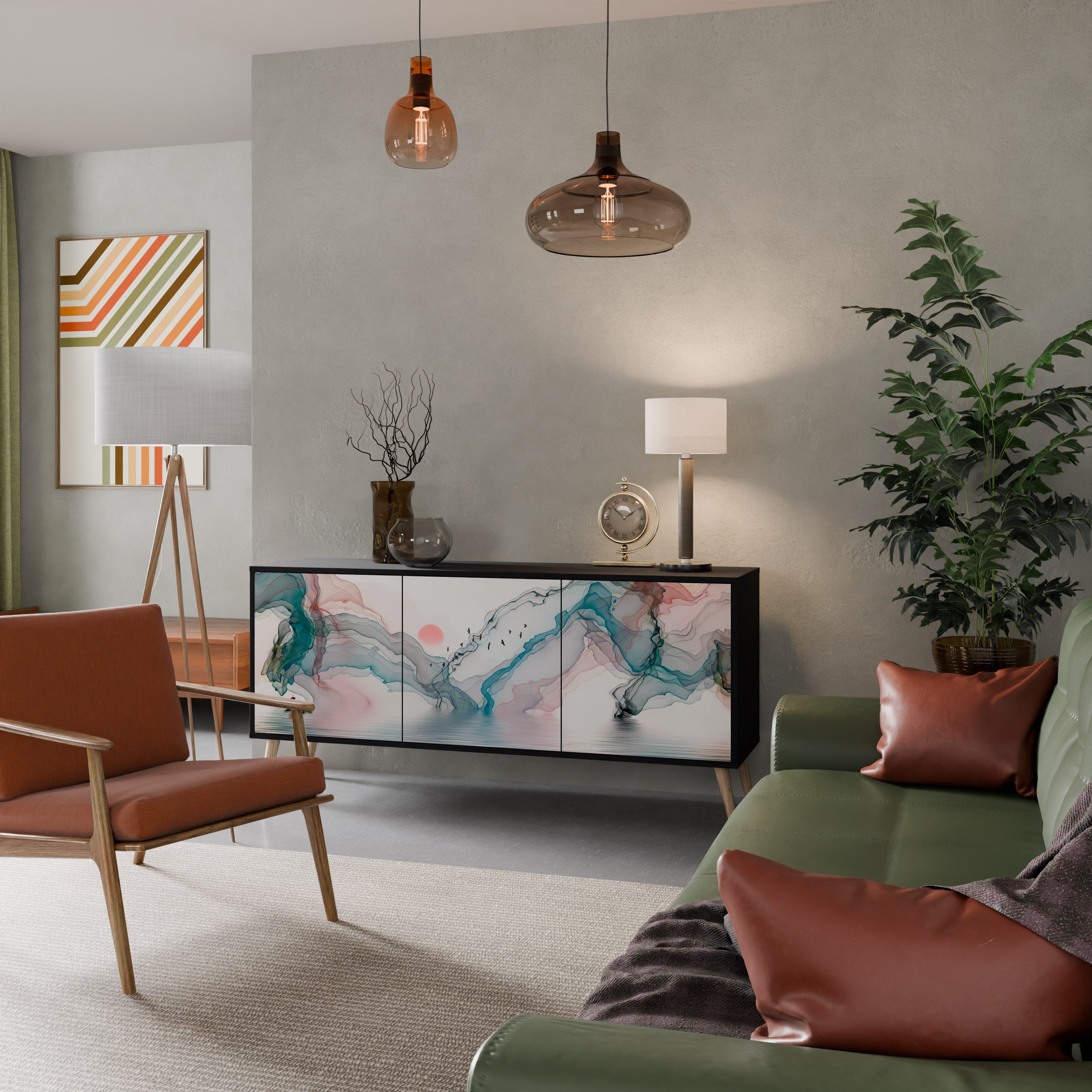 Buffet 3 portes VELVET CROSSING finition noire