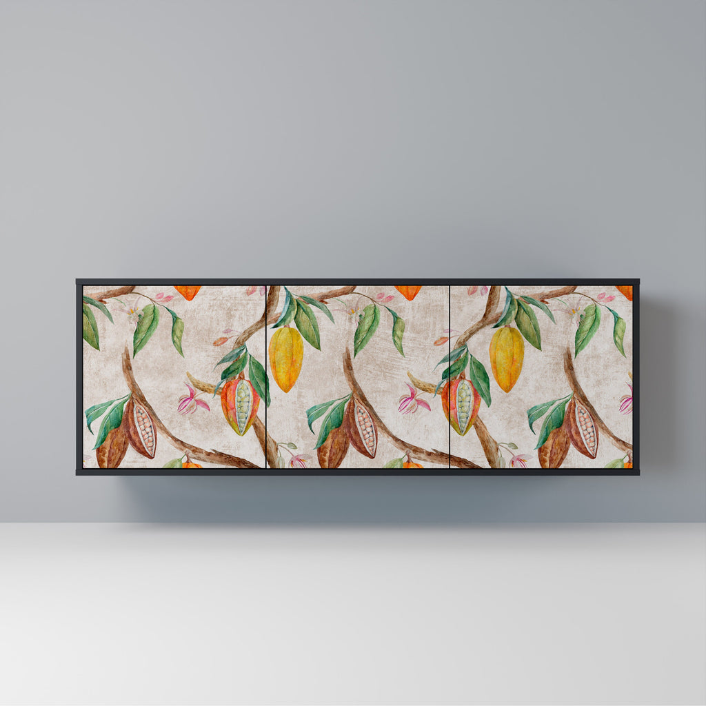 Buffet 3 portes COCOA FRUITS finition noire