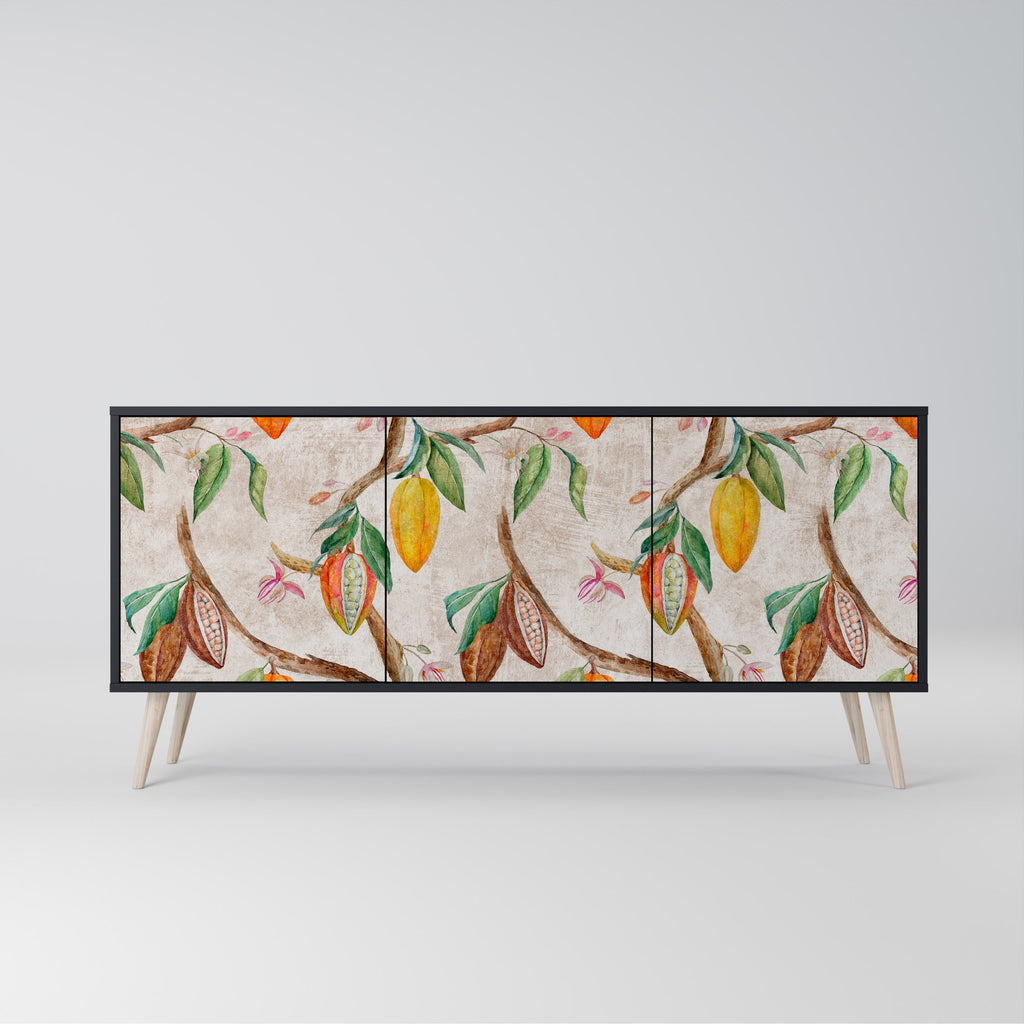 Buffet 3 portes COCOA FRUITS finition noire