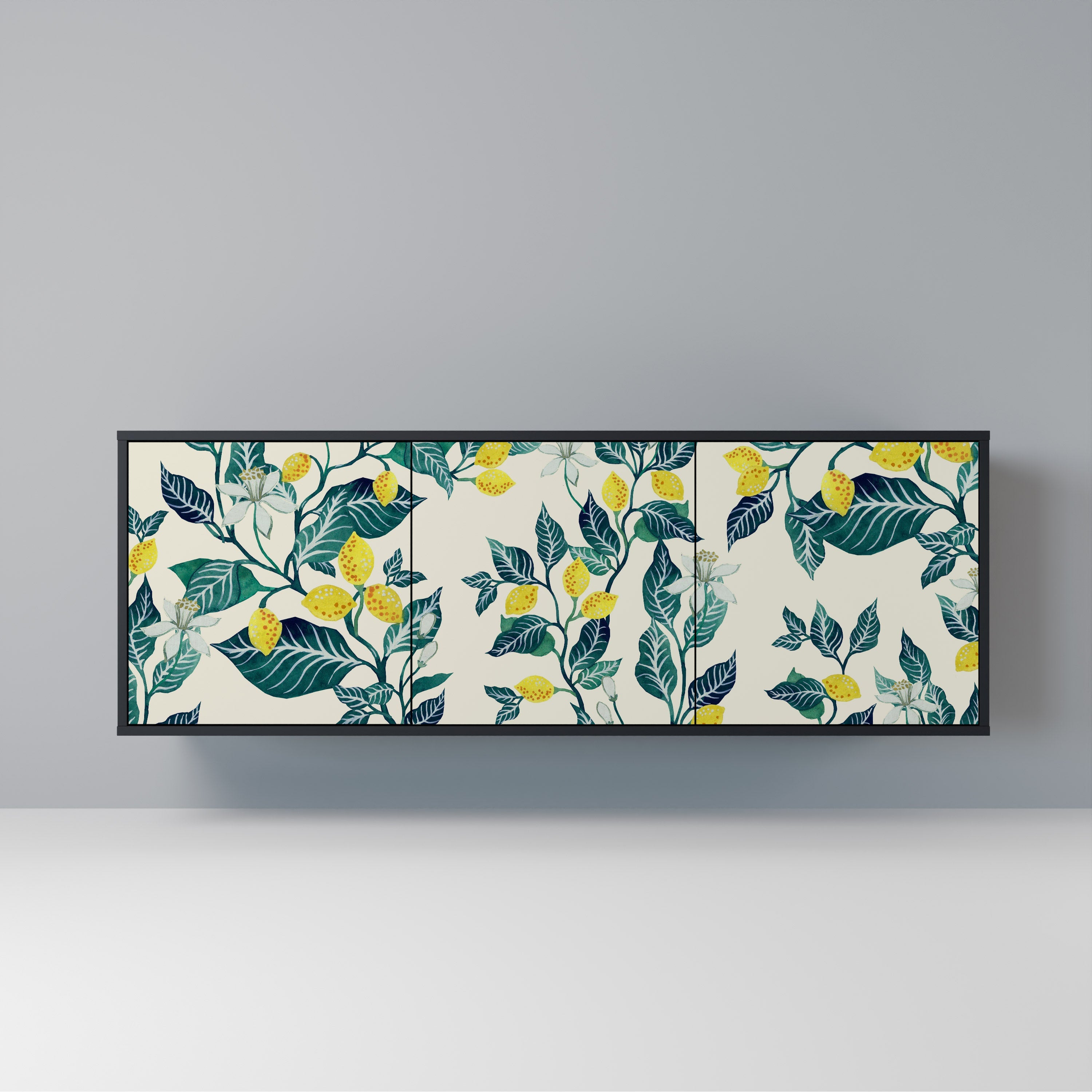 Buffet 3 portes LEMON TREE finition noire