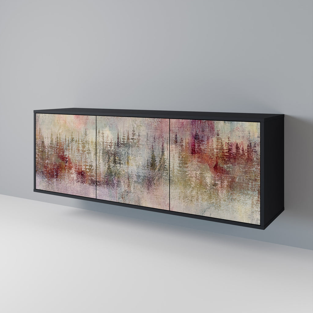 Buffet 3 portes VEILED SUMMIT en finition noire