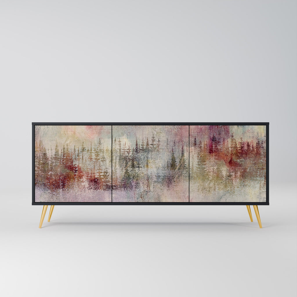 Buffet 3 portes VEILED SUMMIT en finition noire