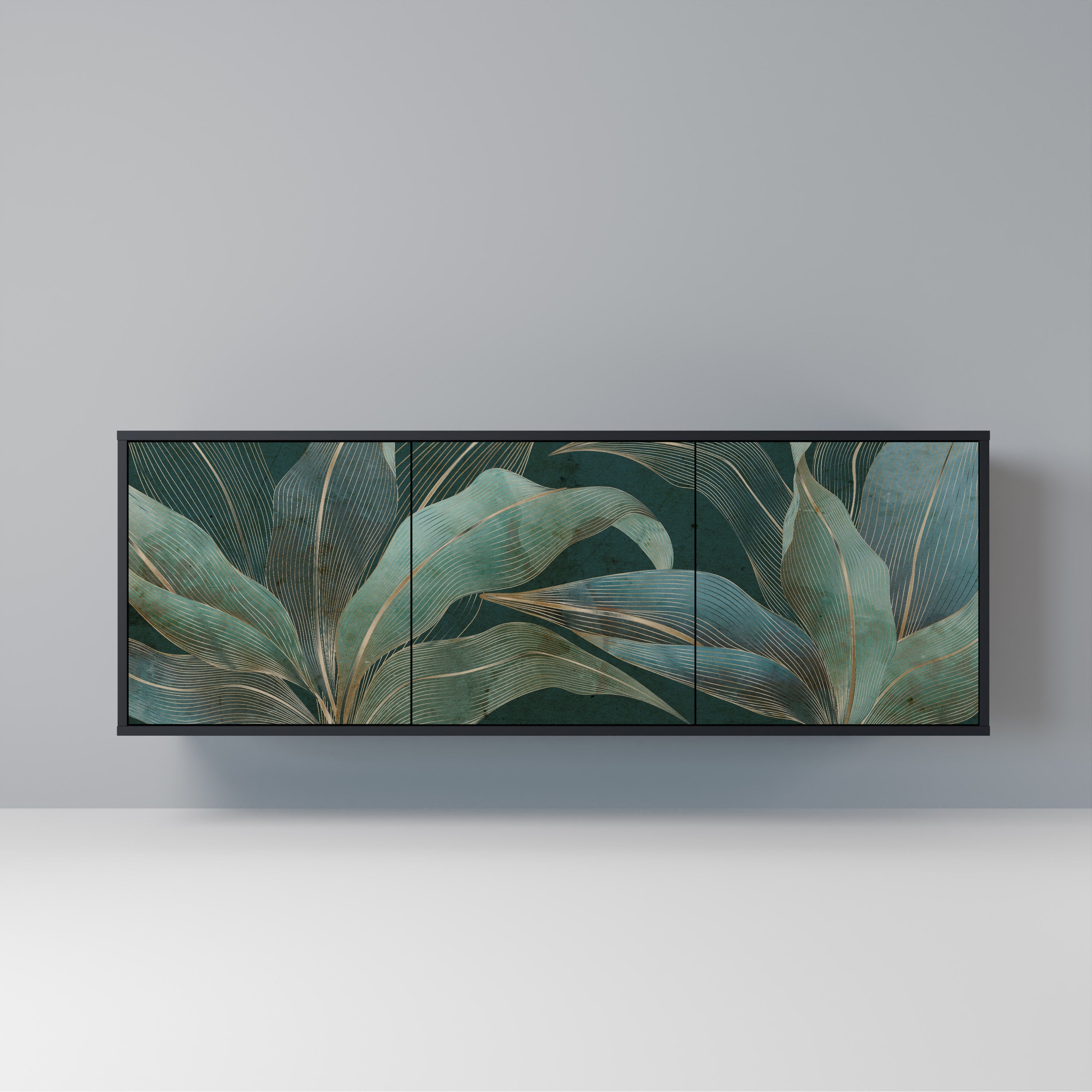 Buffet 3 portes ROYAL GREEN finition noire