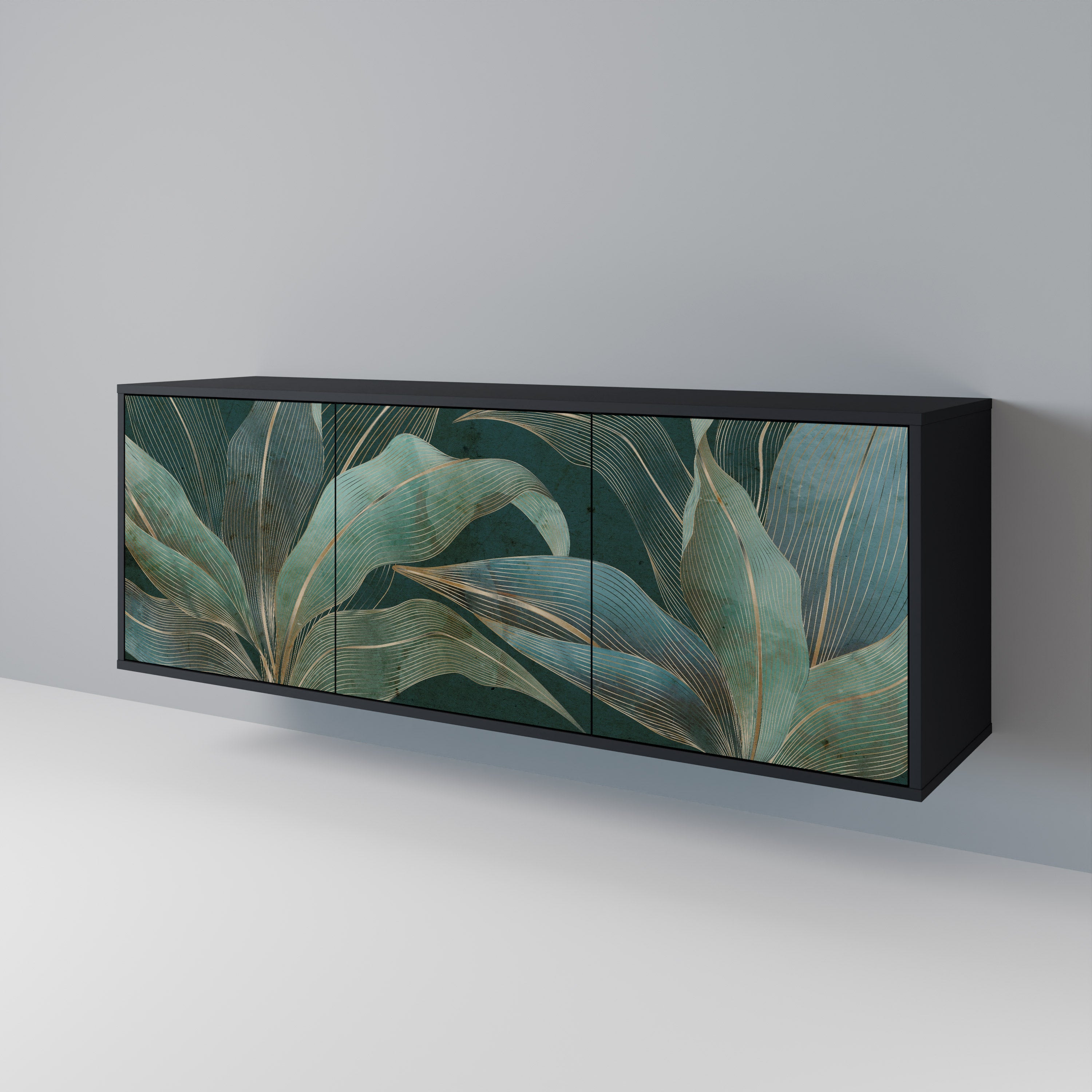 Buffet 3 portes ROYAL GREEN finition noire