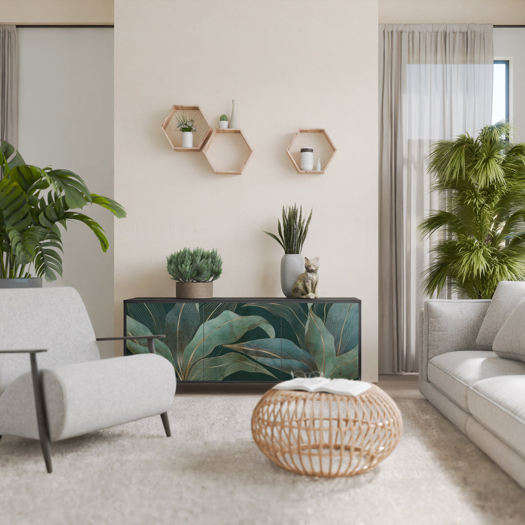 Buffet 3 portes ROYAL GREEN finition noire