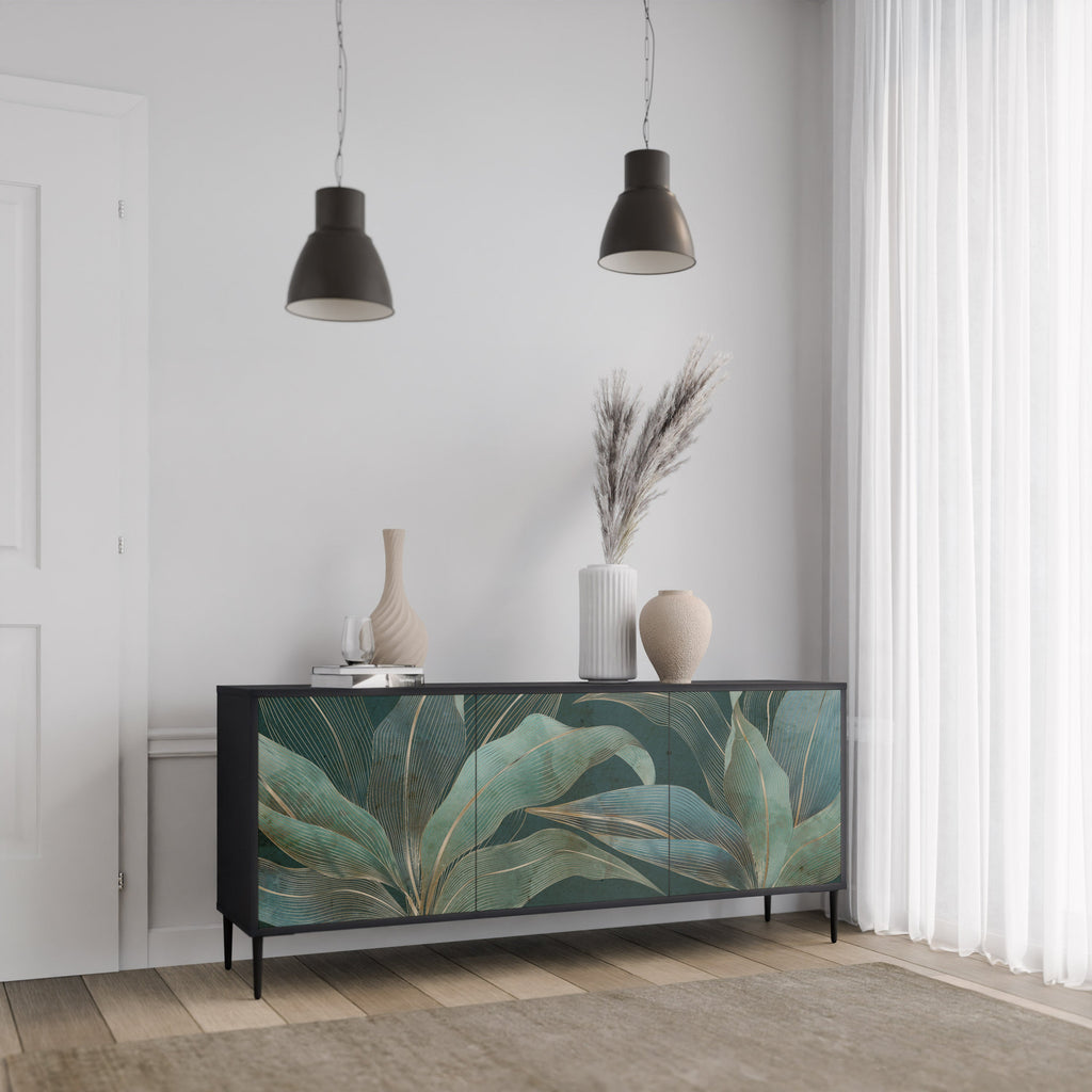 Buffet 3 portes ROYAL GREEN finition noire