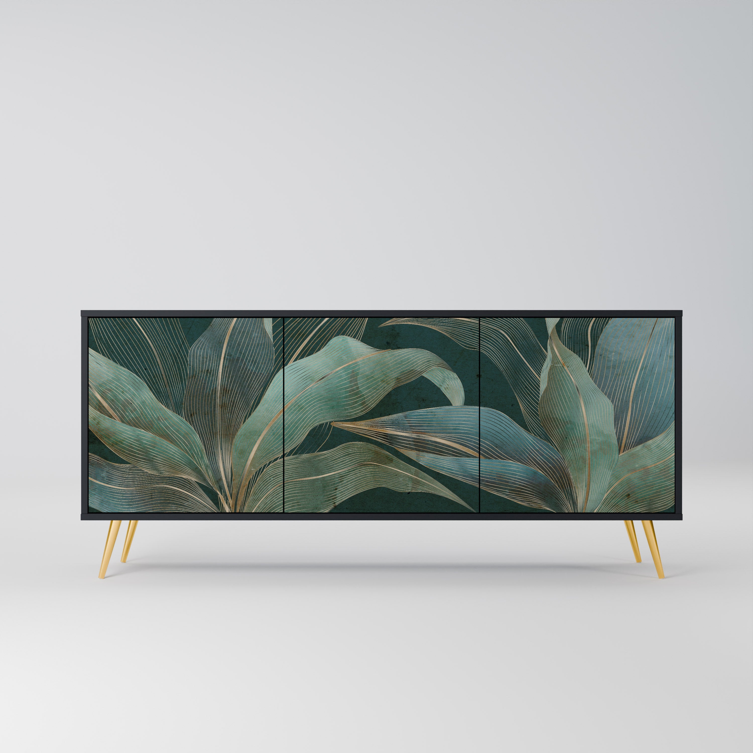 Buffet 3 portes ROYAL GREEN finition noire