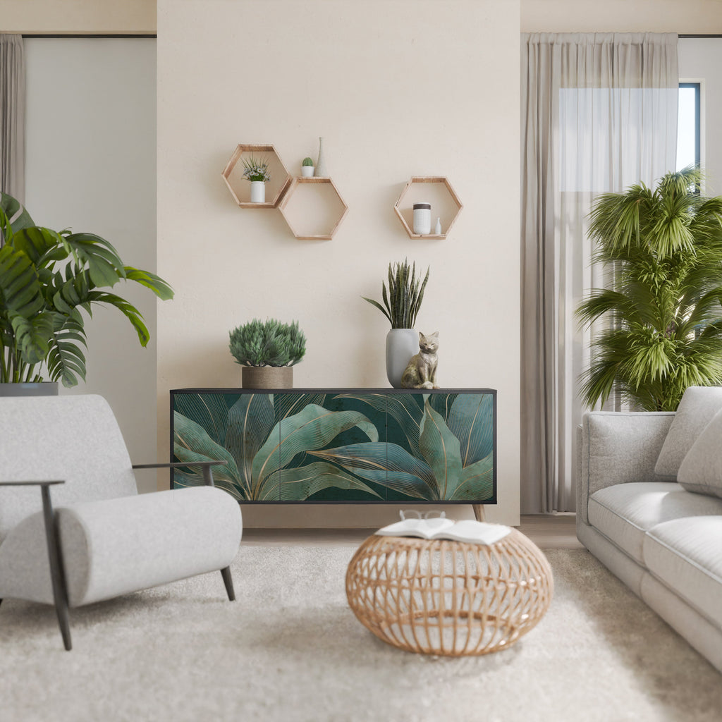 Buffet 3 portes ROYAL GREEN finition noire