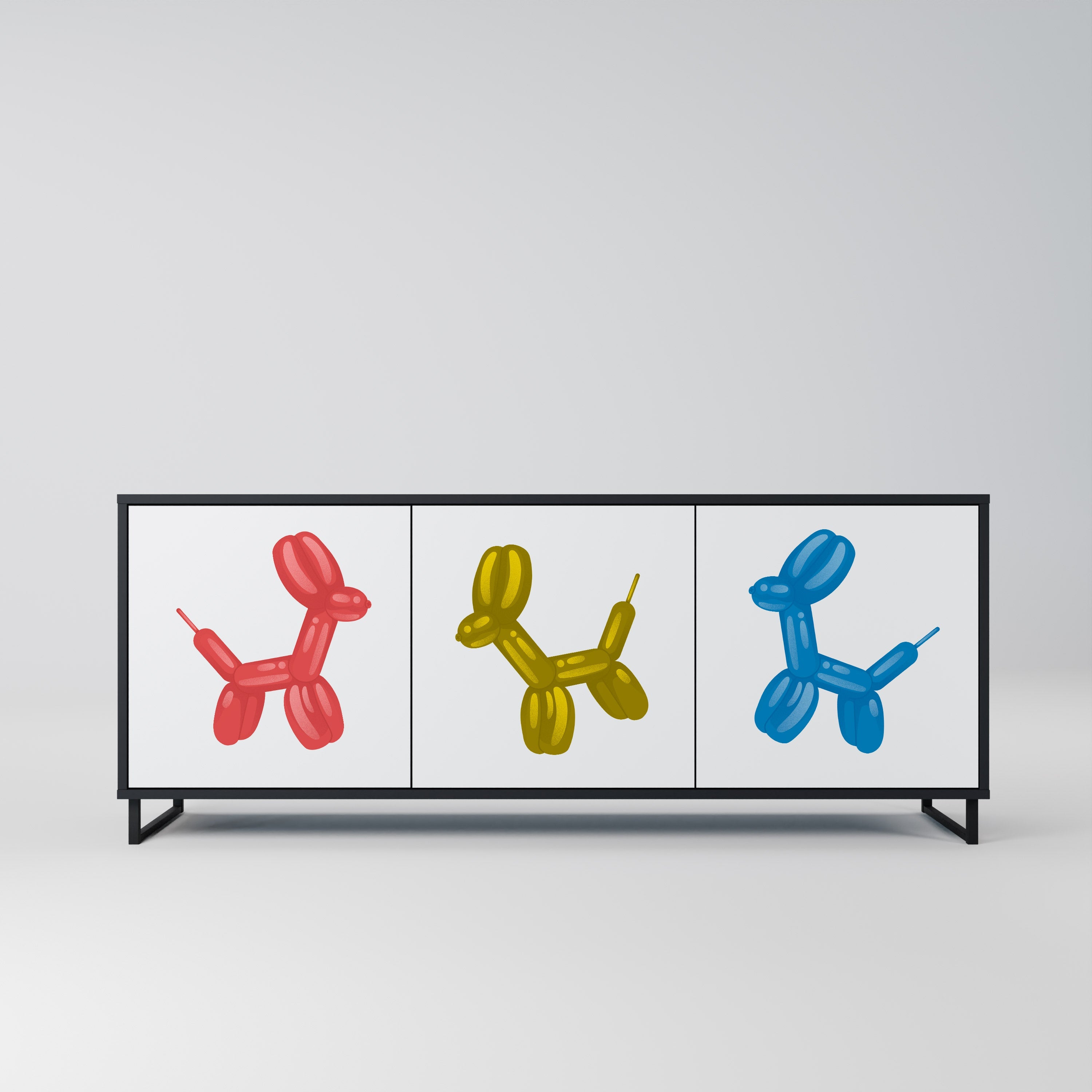 Buffet 3 portes CHILDHOOD MEMORY en finition noire