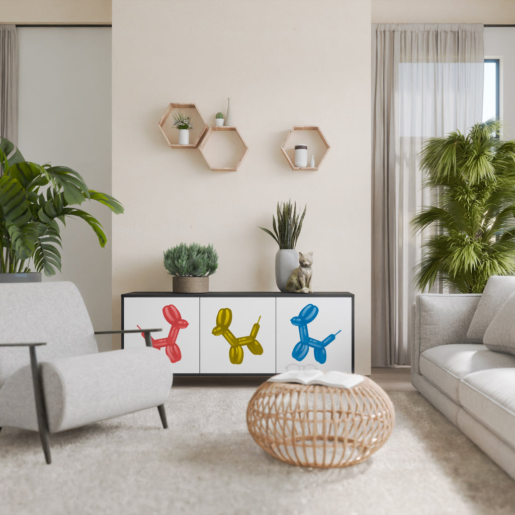 Buffet 3 portes CHILDHOOD MEMORY en finition noire