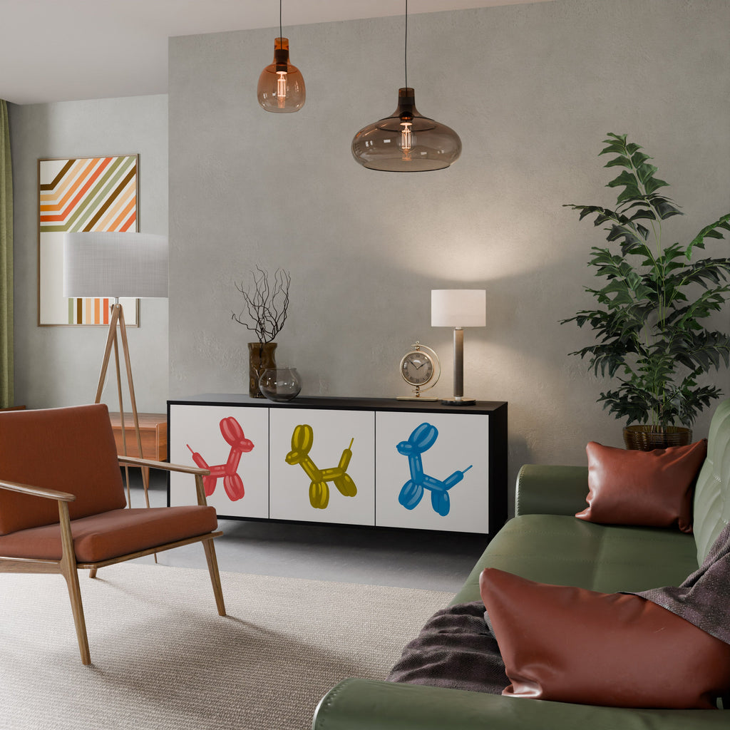 Buffet 3 portes CHILDHOOD MEMORY en finition noire