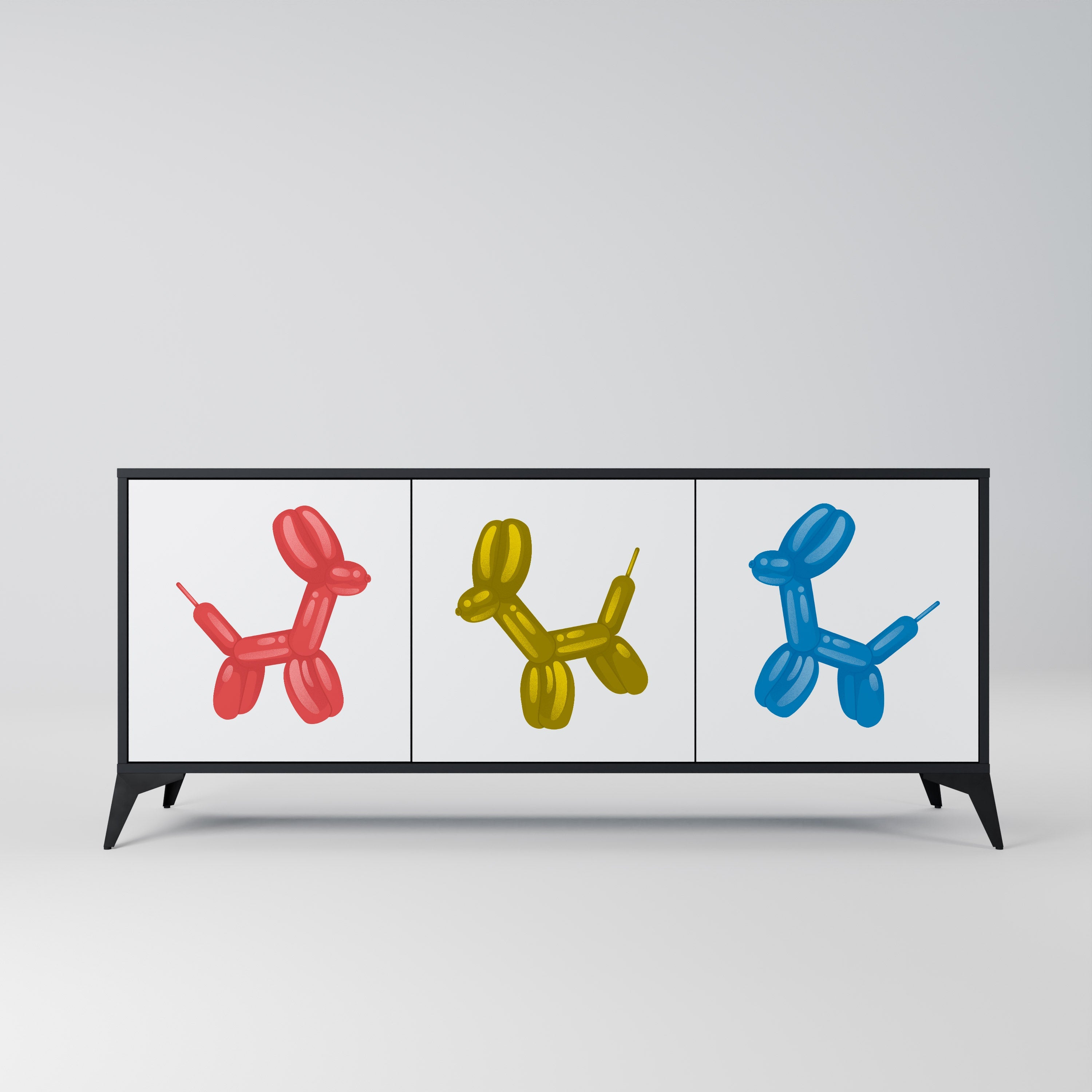 Buffet 3 portes CHILDHOOD MEMORY en finition noire