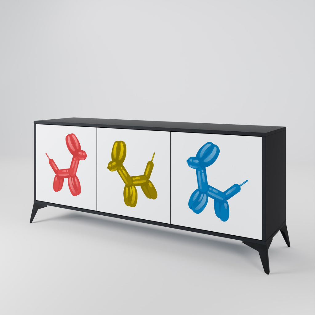 Buffet 3 portes CHILDHOOD MEMORY en finition noire