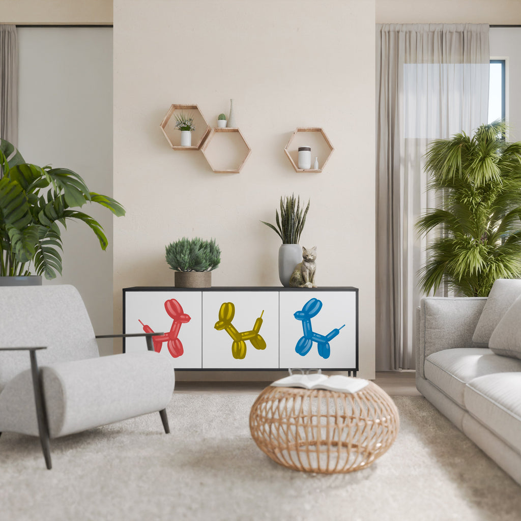 Buffet 3 portes CHILDHOOD MEMORY en finition noire