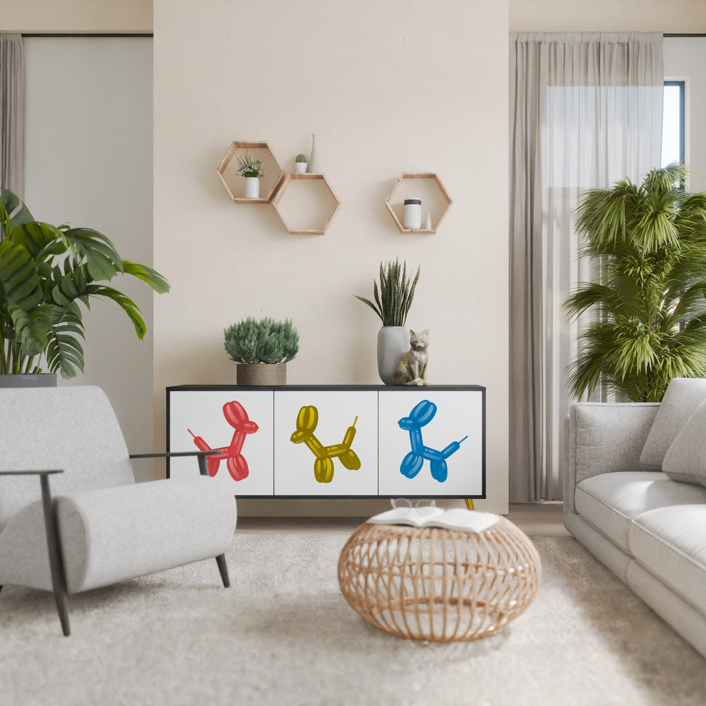 Buffet 3 portes CHILDHOOD MEMORY en finition noire