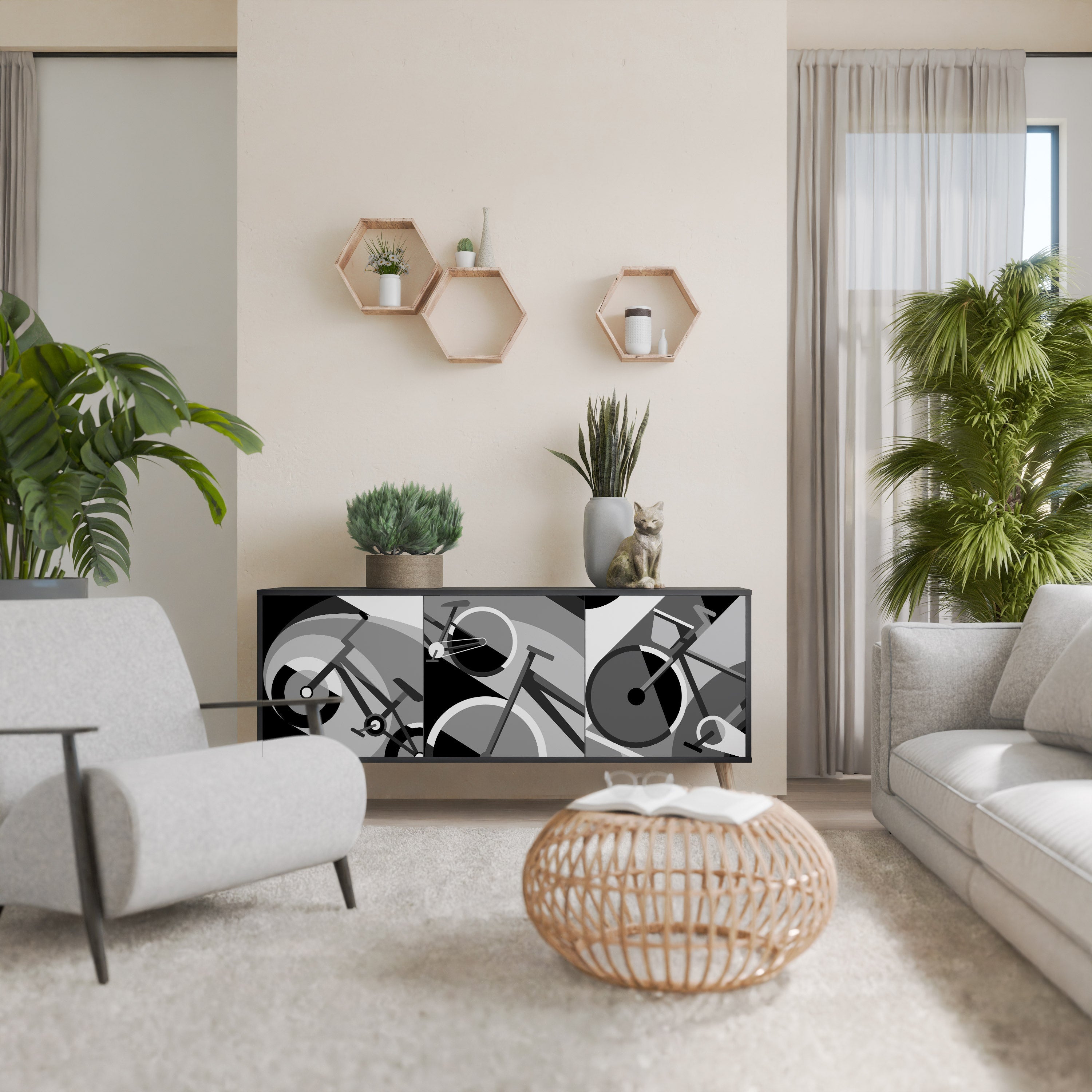 Buffet 3 portes BIKE ENERGY finition noire