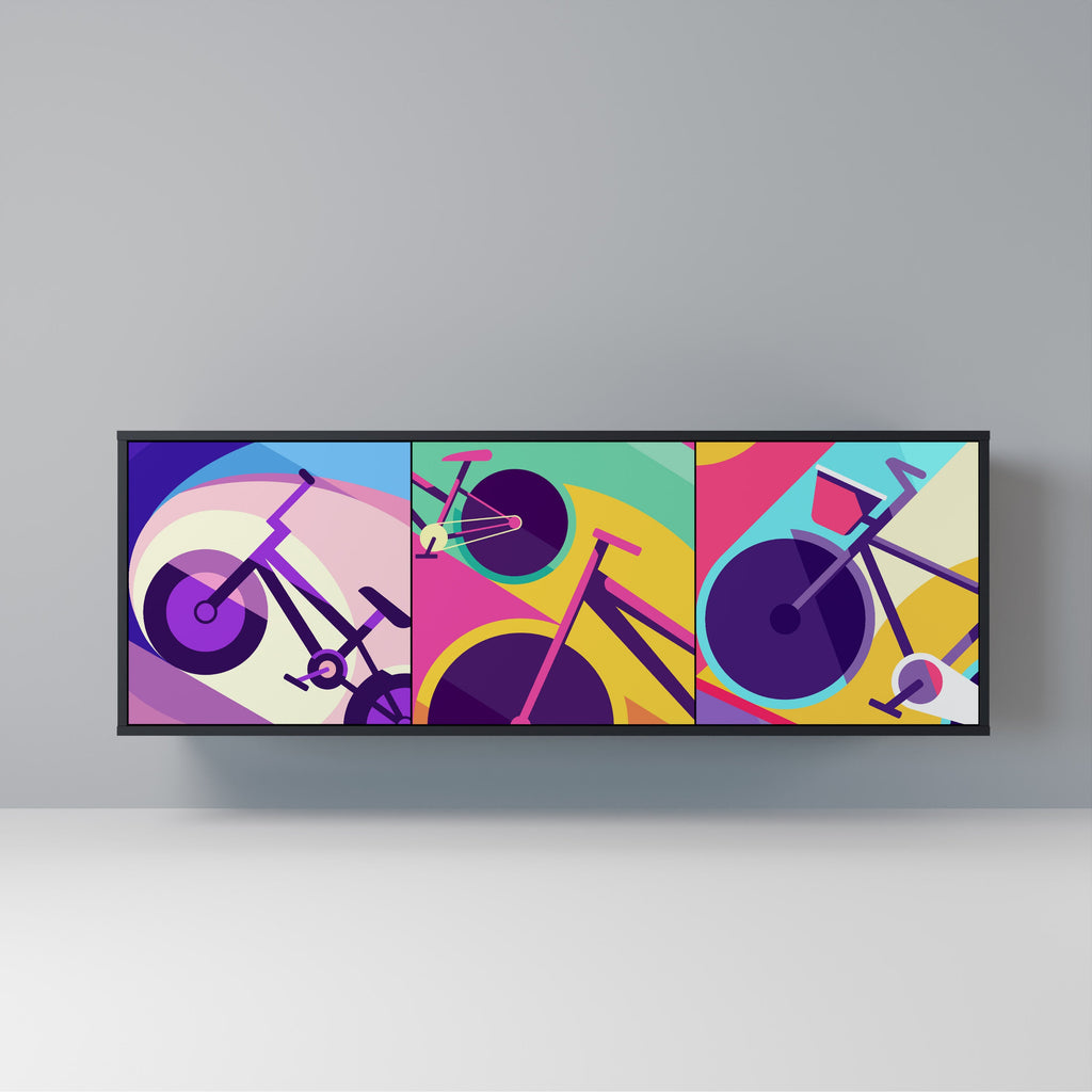 Buffet 3 portes BIKE DREAMS finition noire