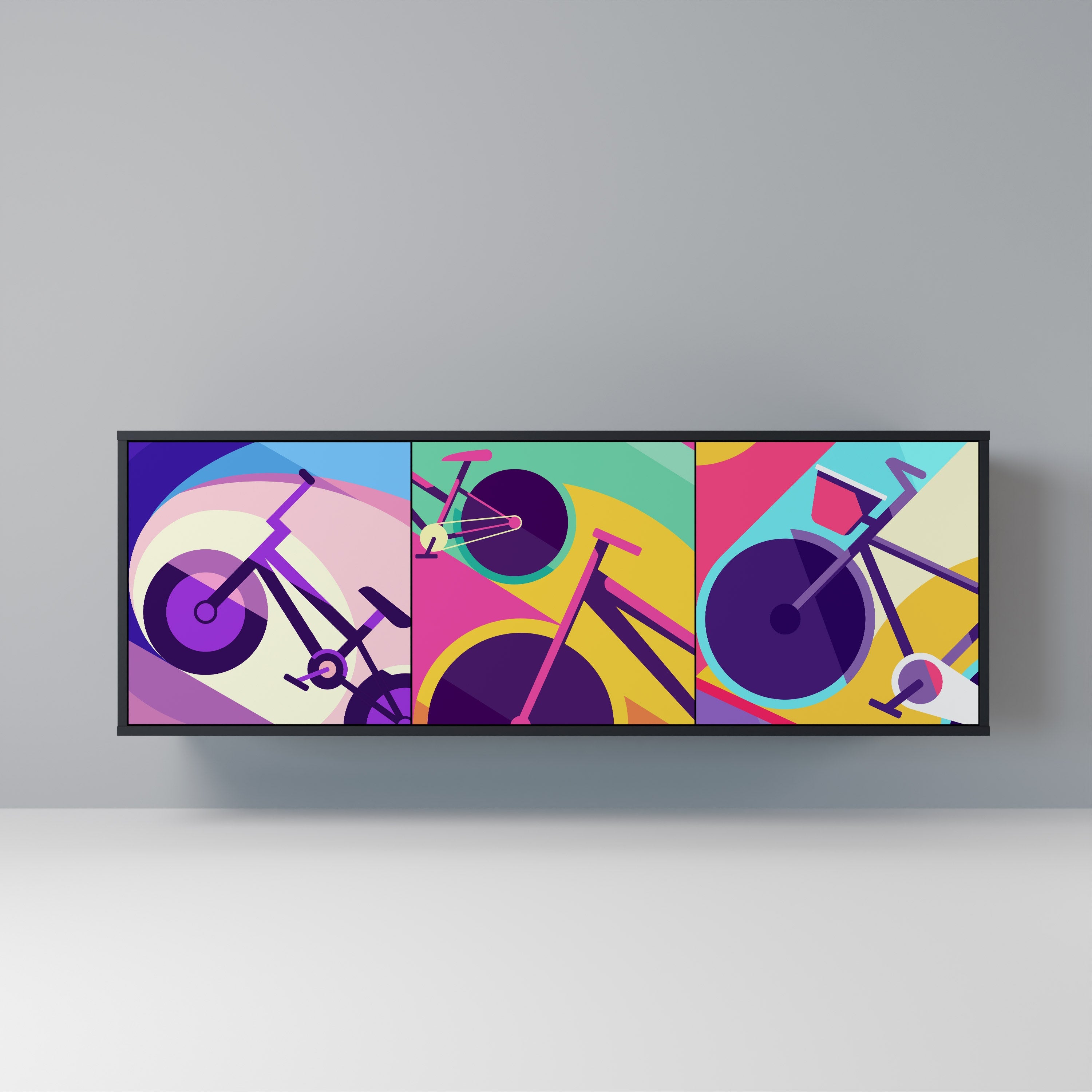 Buffet 3 portes BIKE DREAMS finition noire