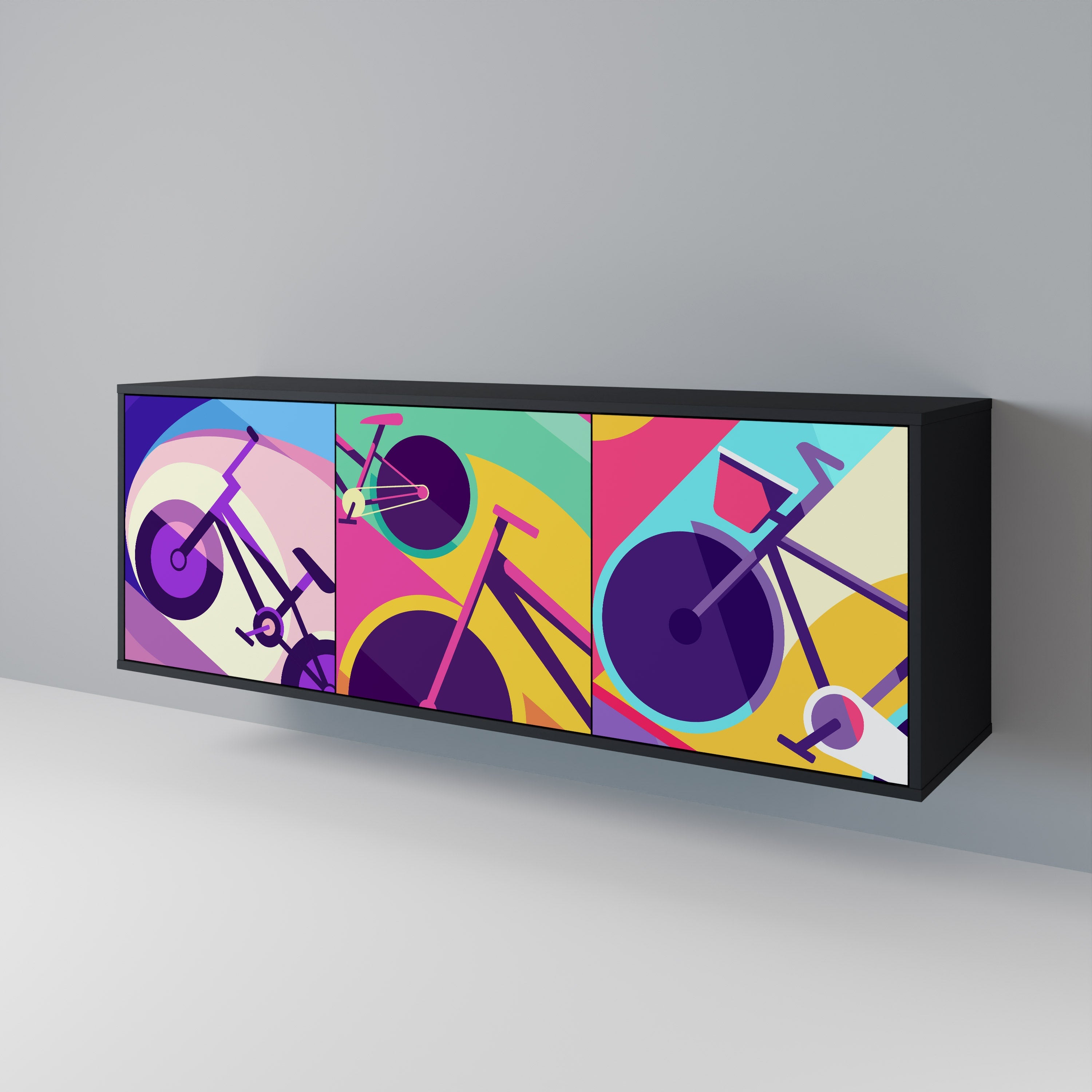 Buffet 3 portes BIKE DREAMS finition noire