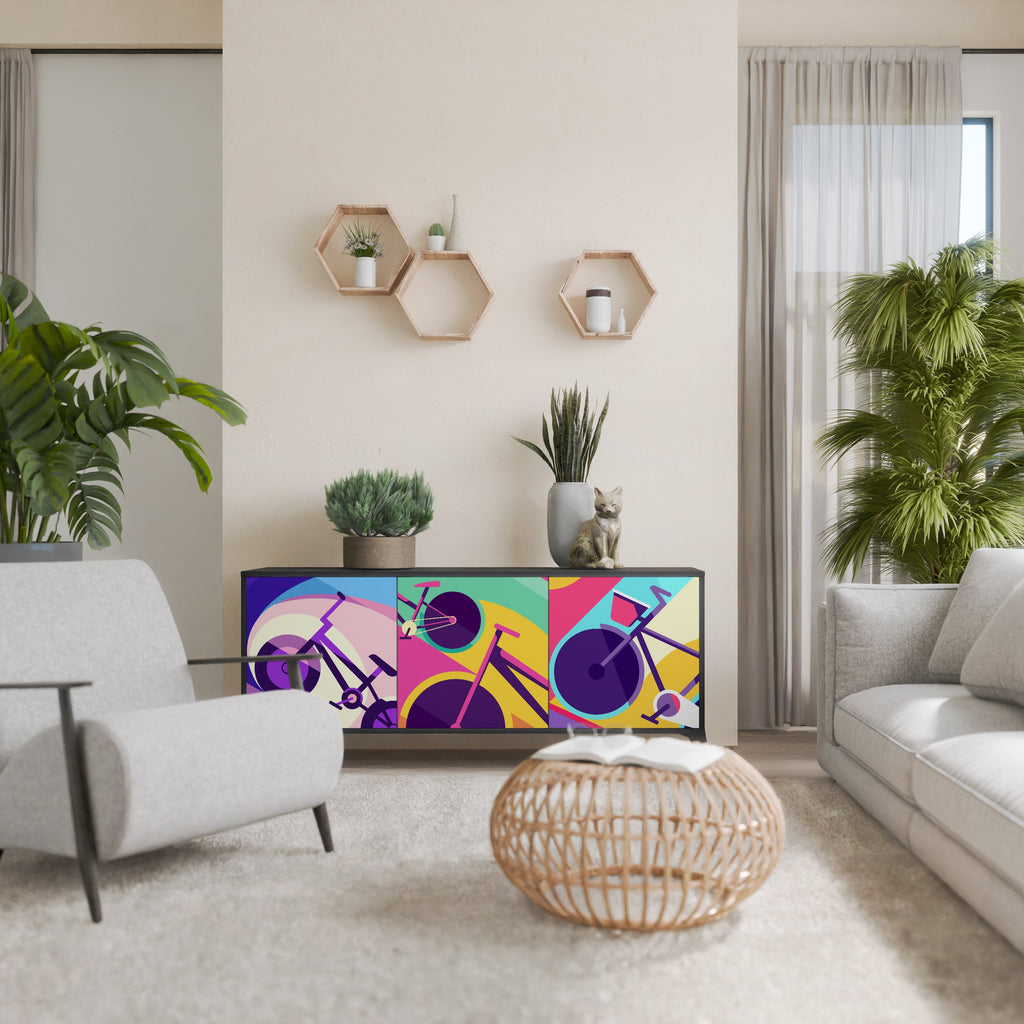 Buffet 3 portes BIKE DREAMS finition noire