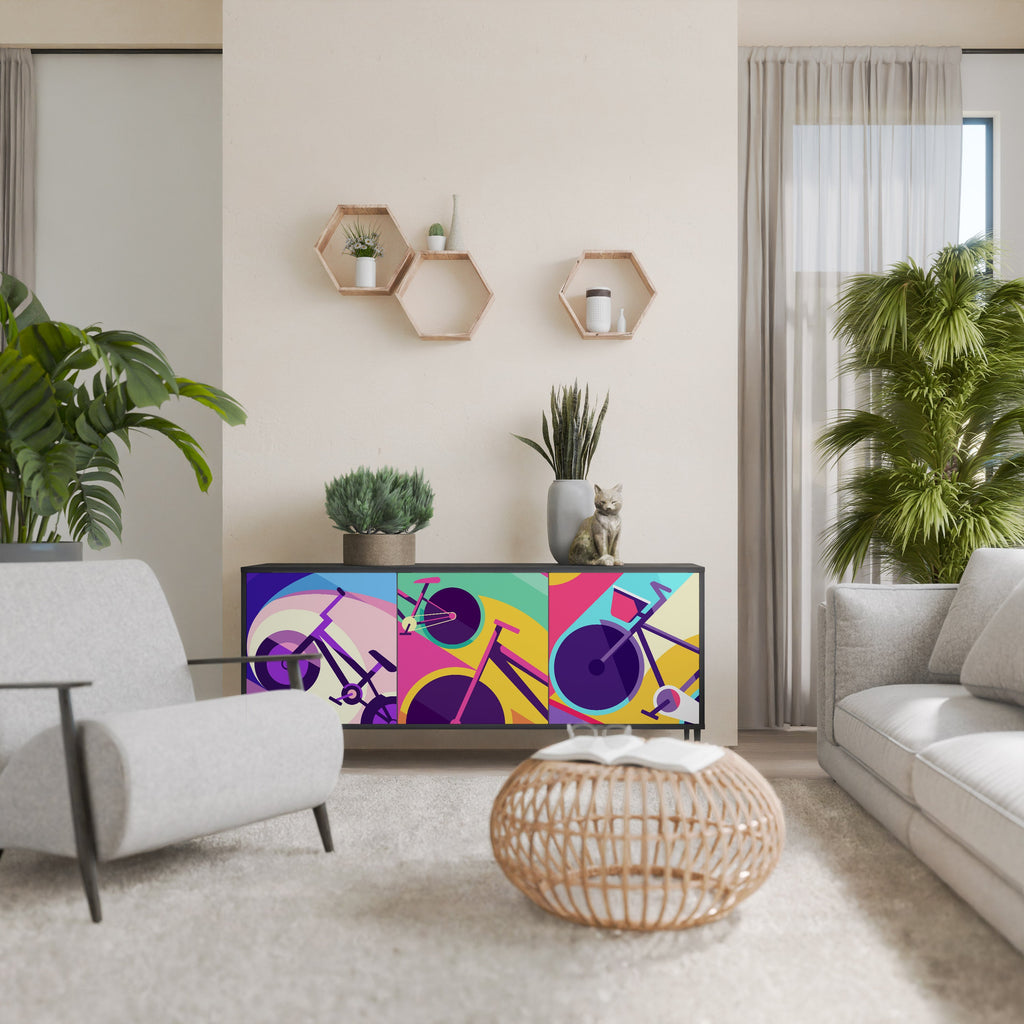 Buffet 3 portes BIKE DREAMS finition noire