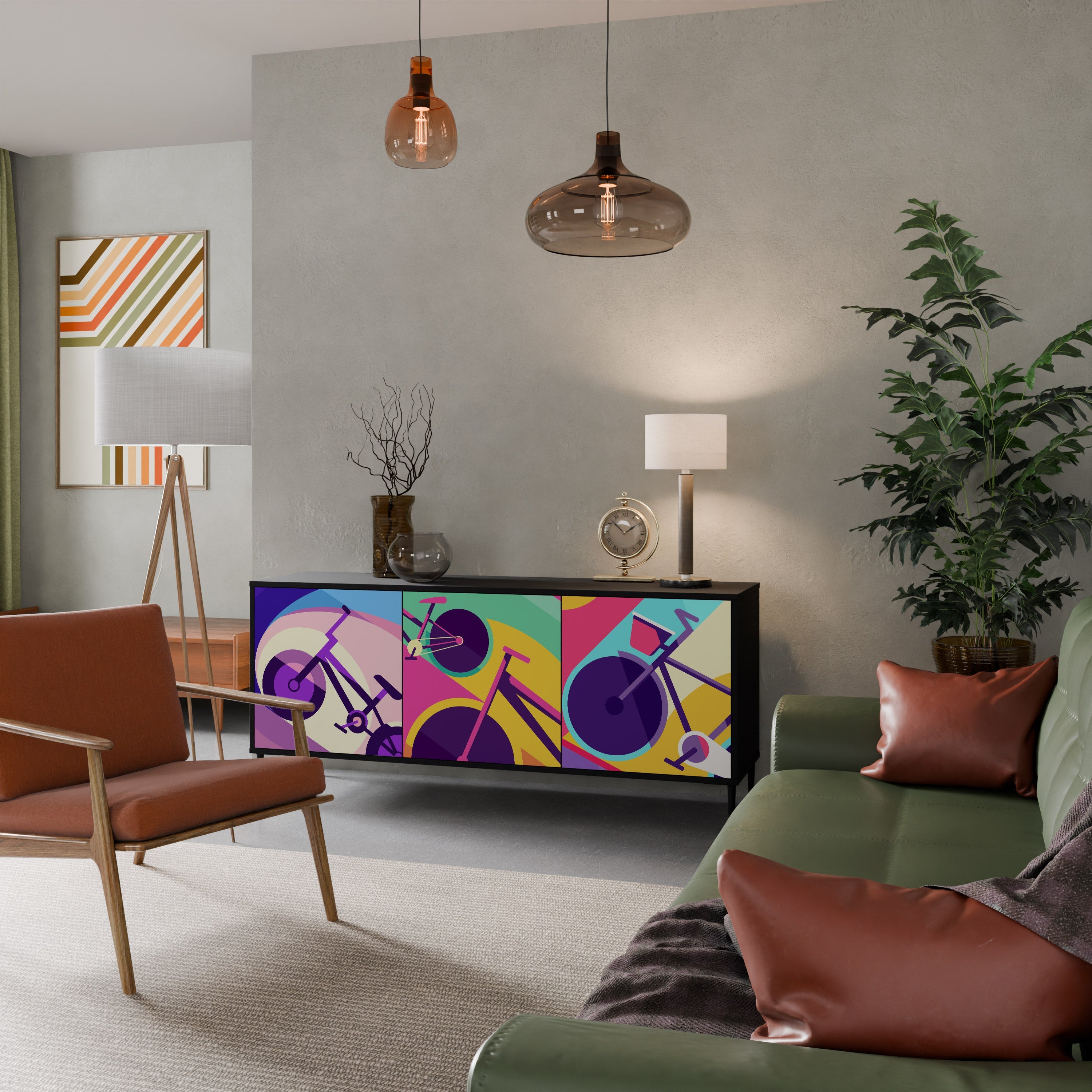 Buffet 3 portes BIKE DREAMS finition noire