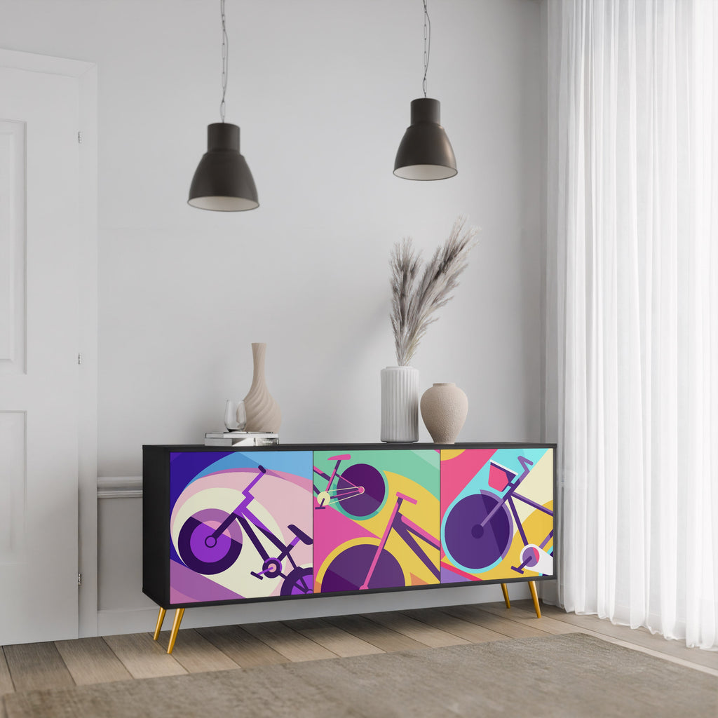 Buffet 3 portes BIKE DREAMS finition noire