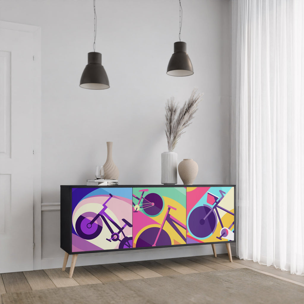Buffet 3 portes BIKE DREAMS finition noire