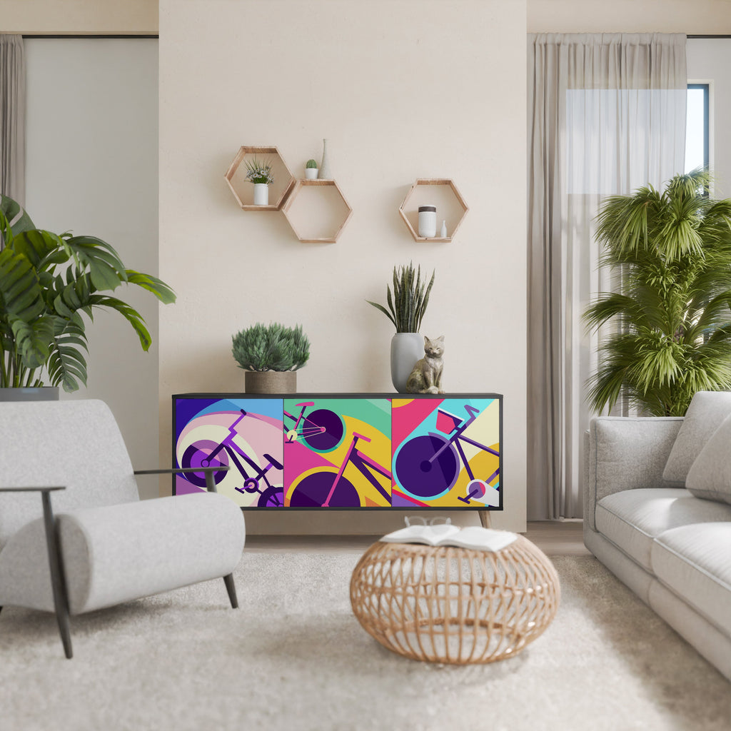 Buffet 3 portes BIKE DREAMS finition noire