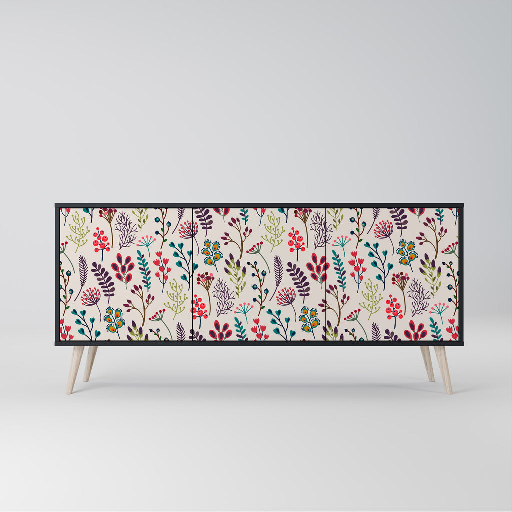 Buffet 3 portes AUTUMN SUNDRIES en finition noire