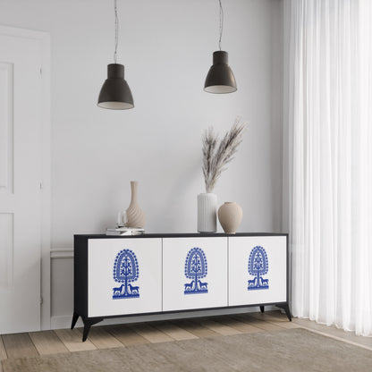 POLISH FOLK ART 3-Door Sideboard