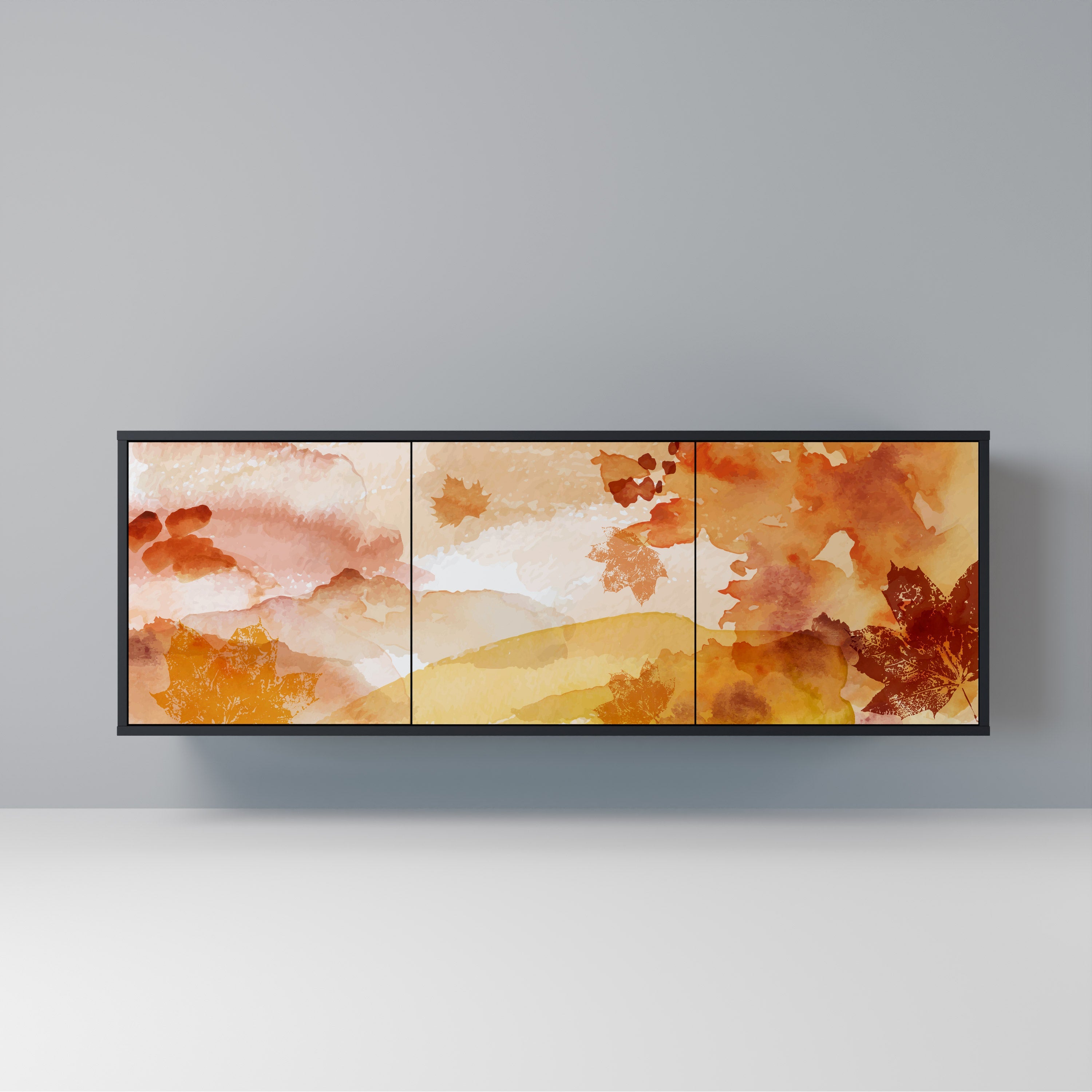 Buffet 3 portes TRACES OF AUTUMN finition noire