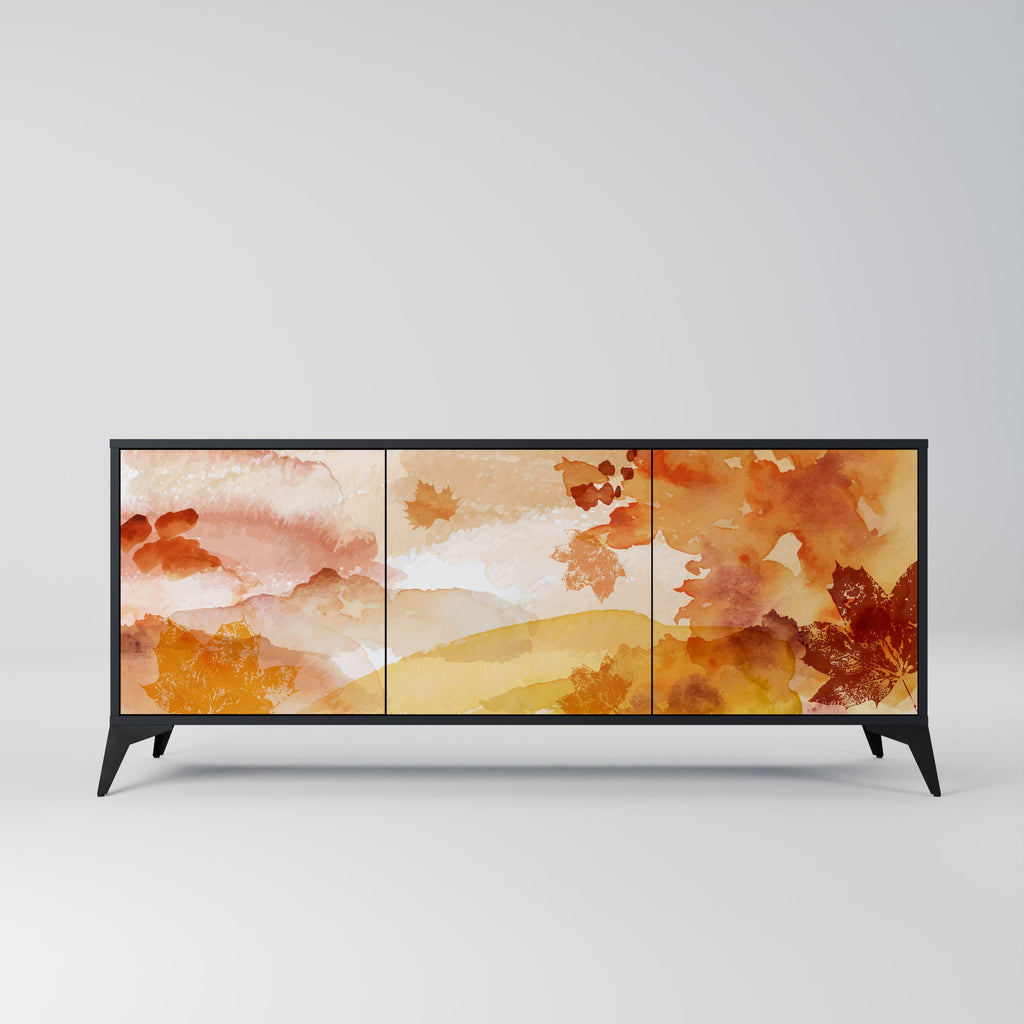 Buffet 3 portes TRACES OF AUTUMN finition noire