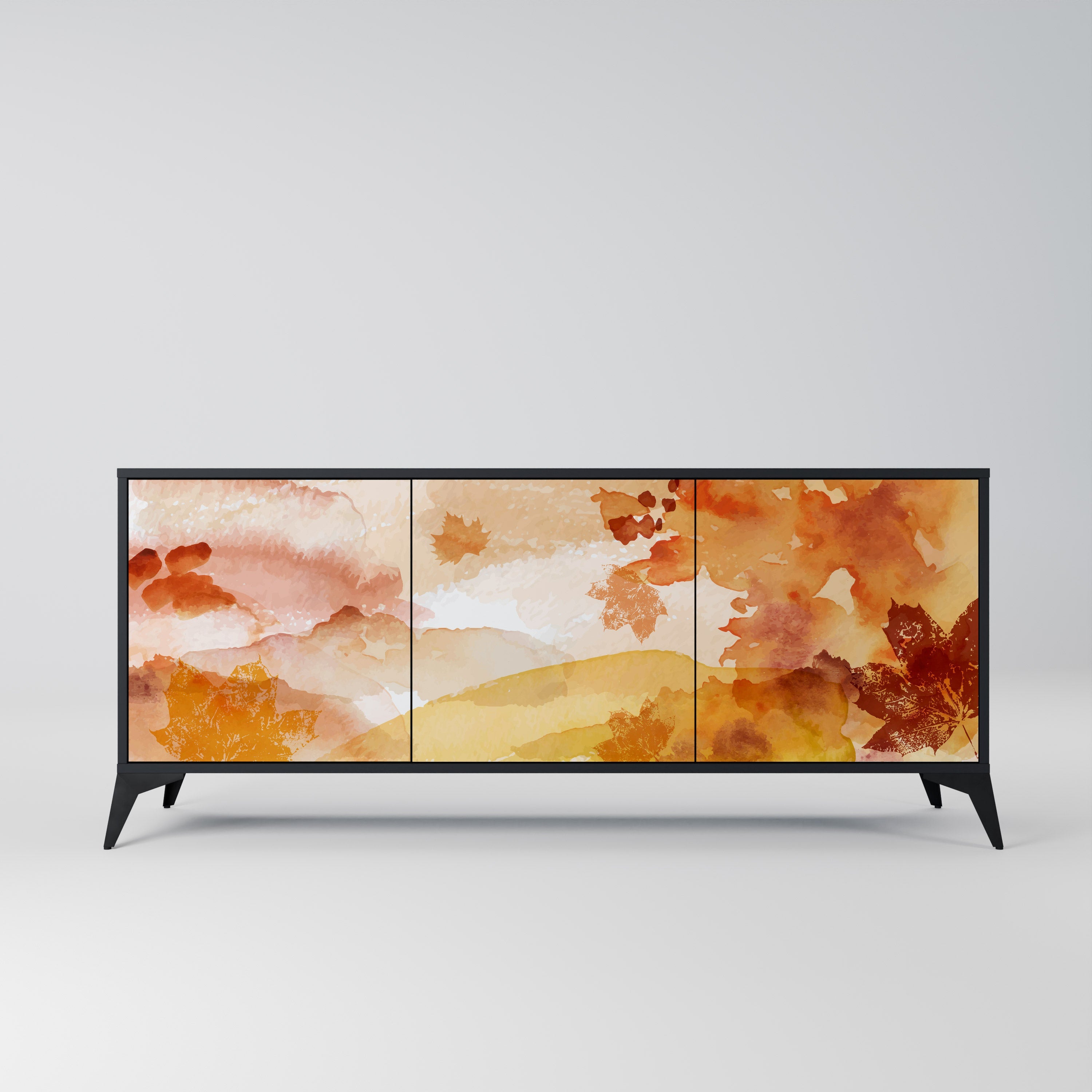 Buffet 3 portes TRACES OF AUTUMN finition noire