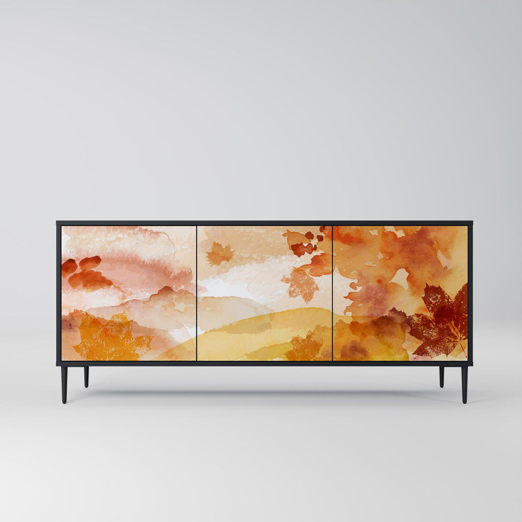Buffet 3 portes TRACES OF AUTUMN finition noire