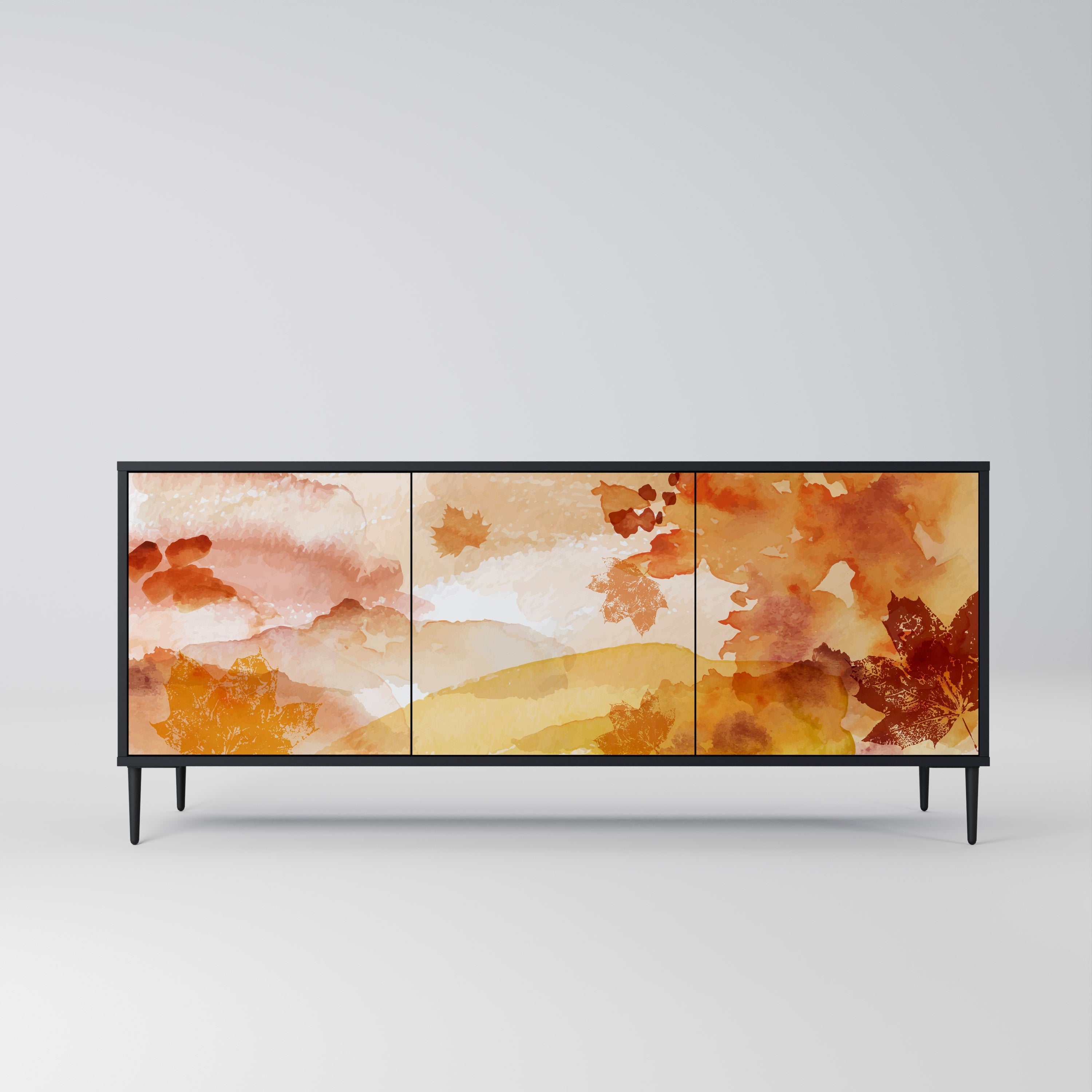 Buffet 3 portes TRACES OF AUTUMN finition noire