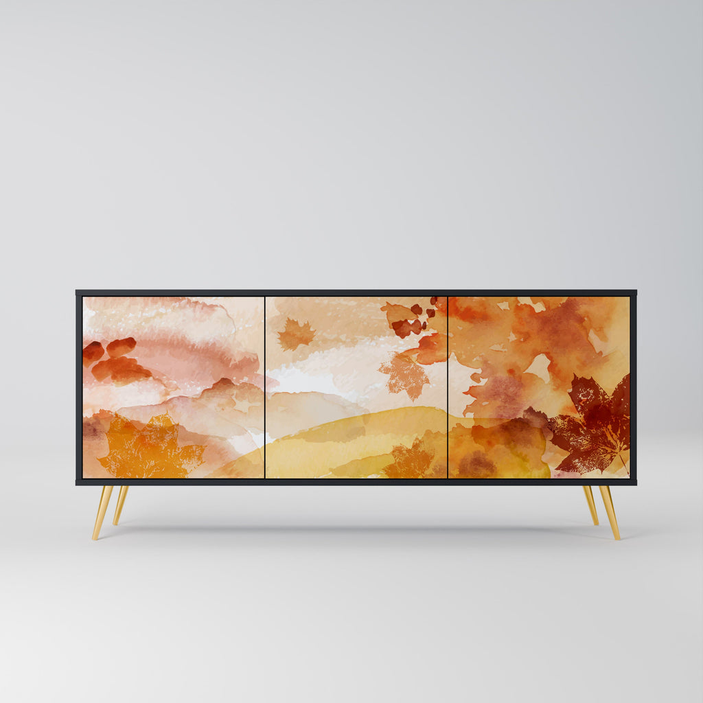 Buffet 3 portes TRACES OF AUTUMN finition noire