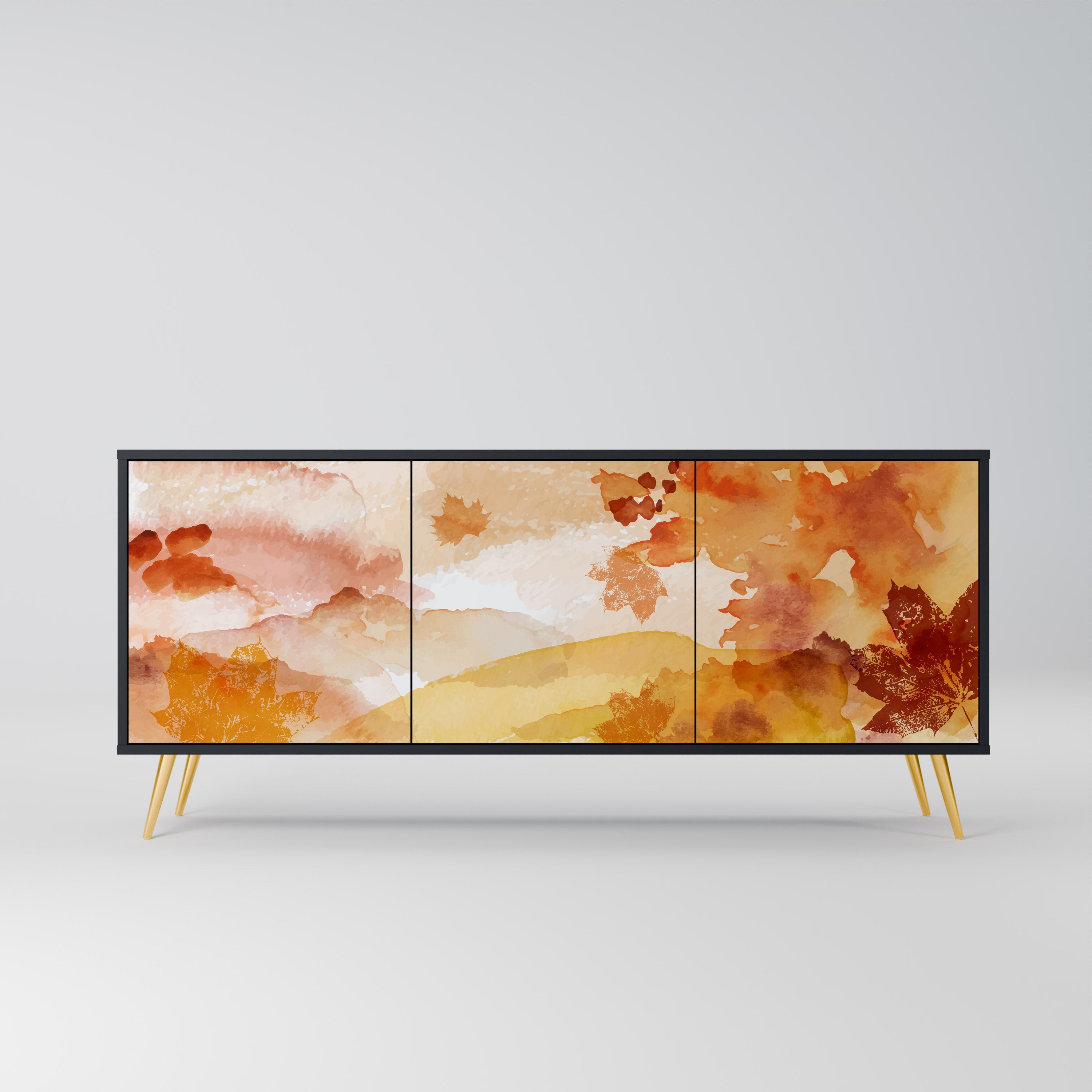 Buffet 3 portes TRACES OF AUTUMN finition noire