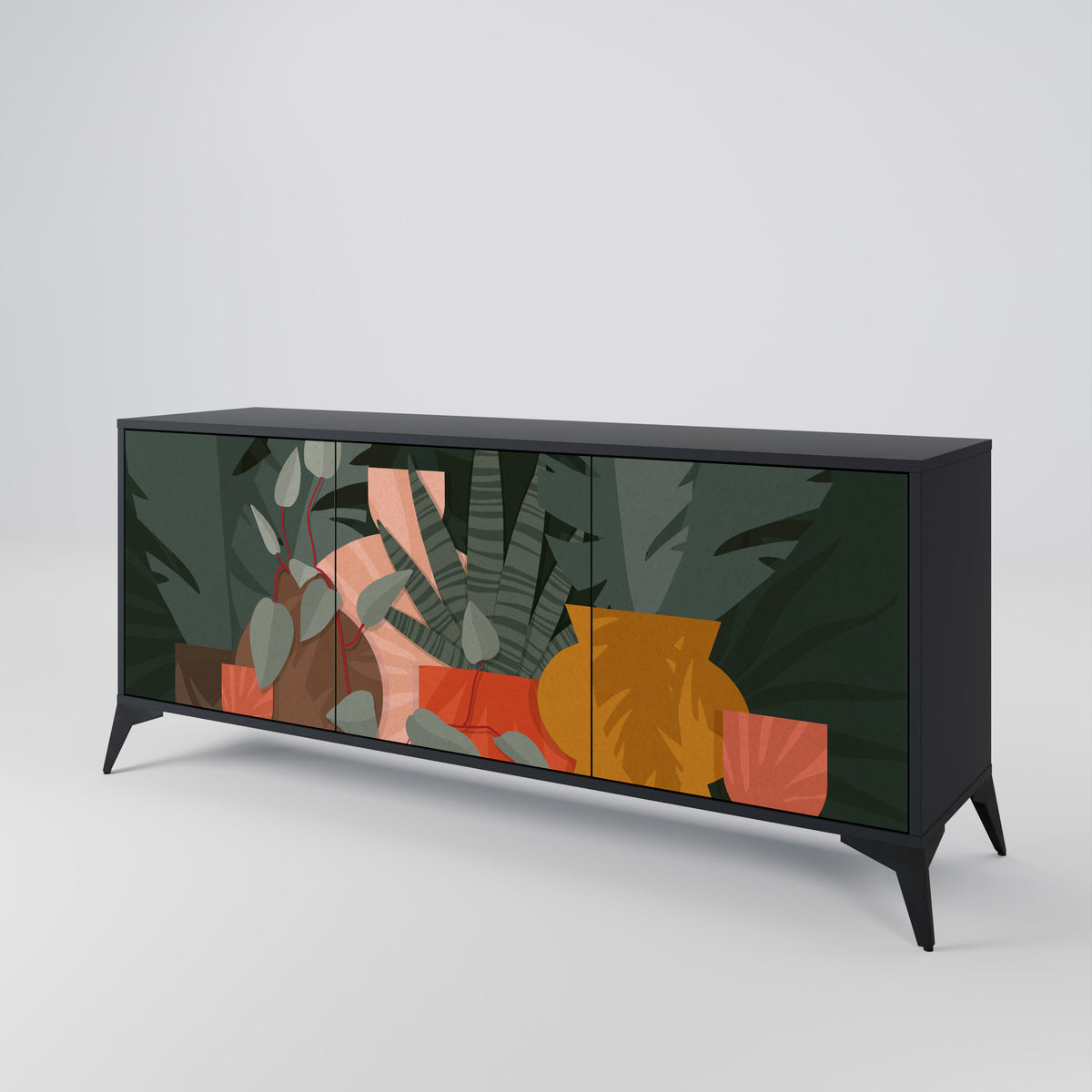 TROPICAL COMPOSITION 3-Door Sideboard