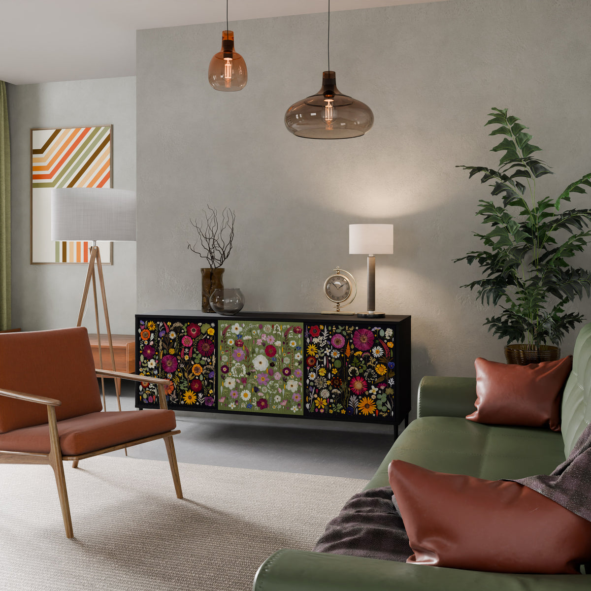 VERDANT GARDEN 3-Door Sideboard