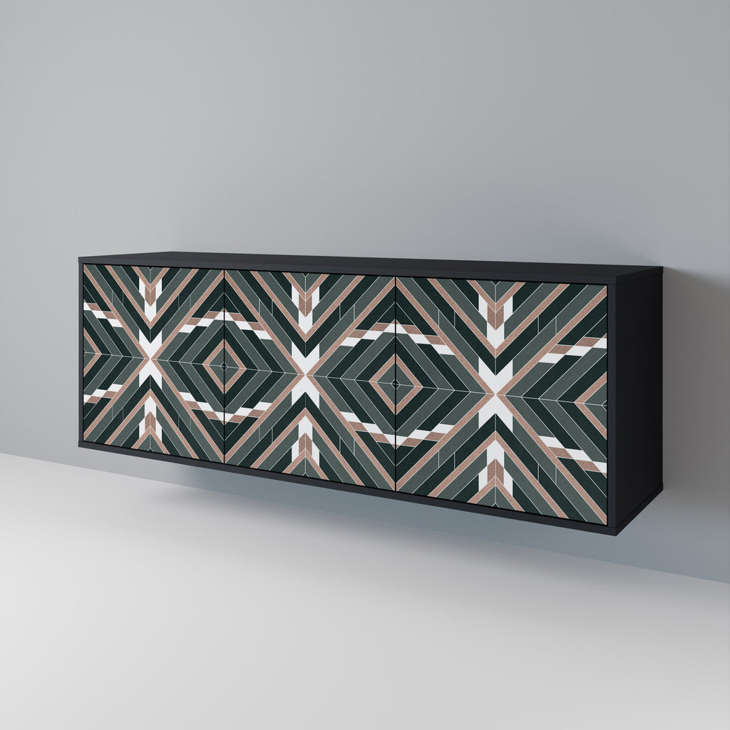 Buffet 3 portes DIMENSION DELIGHTS en finition noire