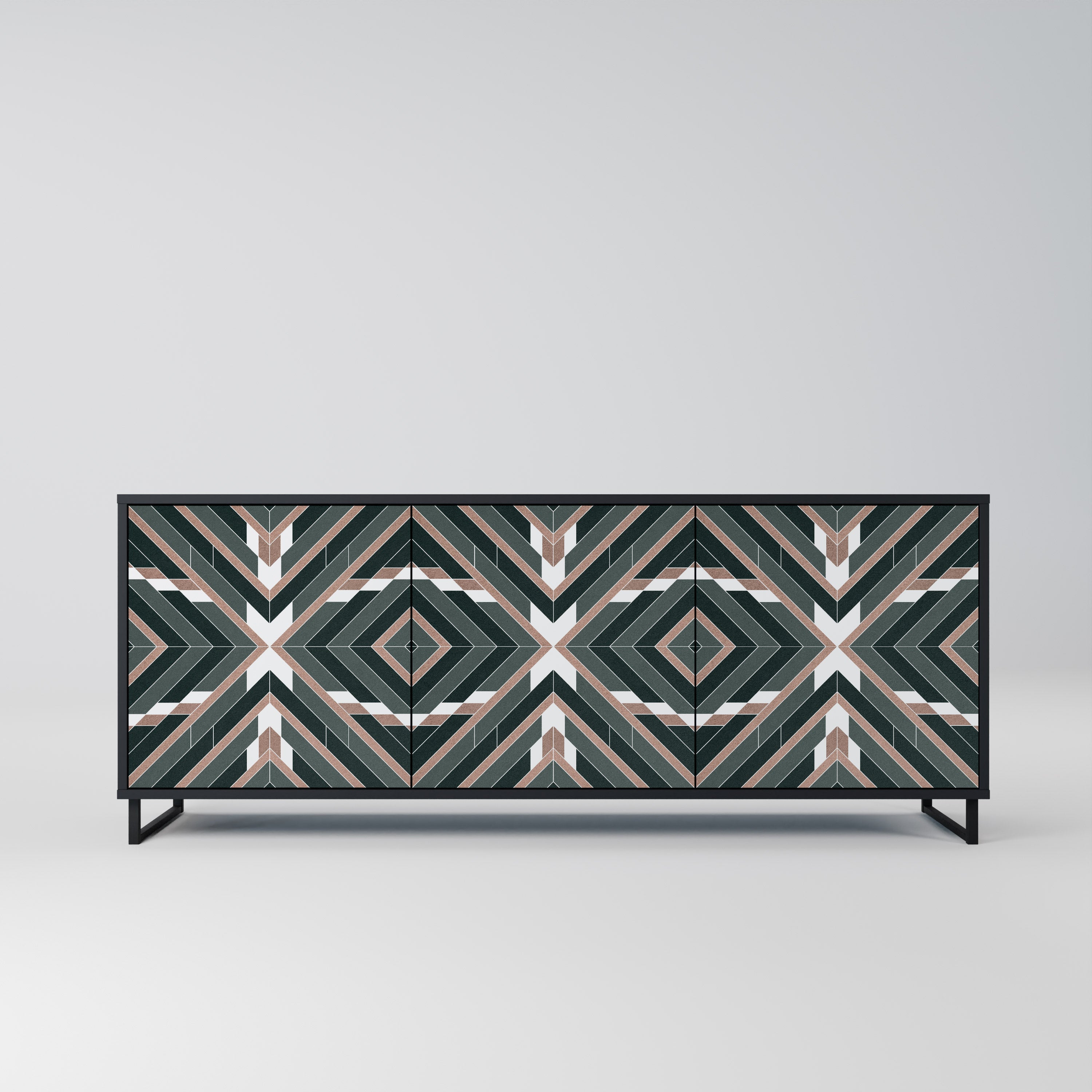 Buffet 3 portes DIMENSION DELIGHTS en finition noire